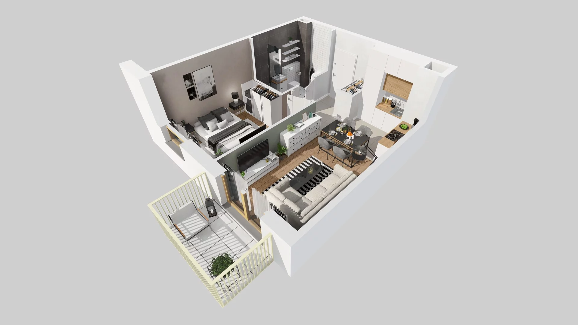 2 pokoje, mieszkanie 34,85 m², piętro 3, oferta nr B/24, Osiedle Zielna 4.2, Wrocław, Psie Pole-Zawidawie, Psie Pole, ul. Zielna