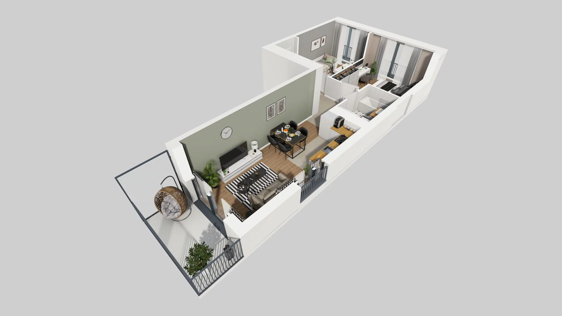 3 pokoje, mieszkanie 52,61 m², piętro 1, oferta nr G/1, Osiedle Górka Narodowa, Kraków, Prądnik Biały, Górka Narodowa, ul. Andrzeja Zauchy