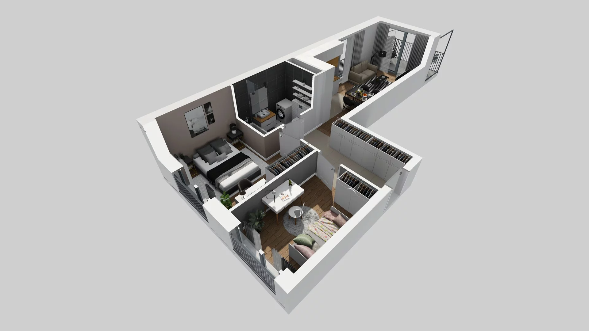 3 pokoje, mieszkanie 52,61 m², piętro 1, oferta nr H/1, Osiedle Górka Narodowa, Kraków, Prądnik Biały, Górka Narodowa, ul. Andrzeja Zauchy