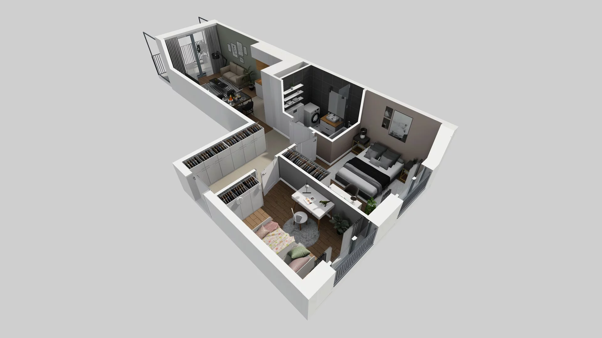 3 pokoje, mieszkanie 52,63 m², piętro 2, oferta nr H/8, Osiedle Górka Narodowa, Kraków, Prądnik Biały, Górka Narodowa, ul. Andrzeja Zauchy