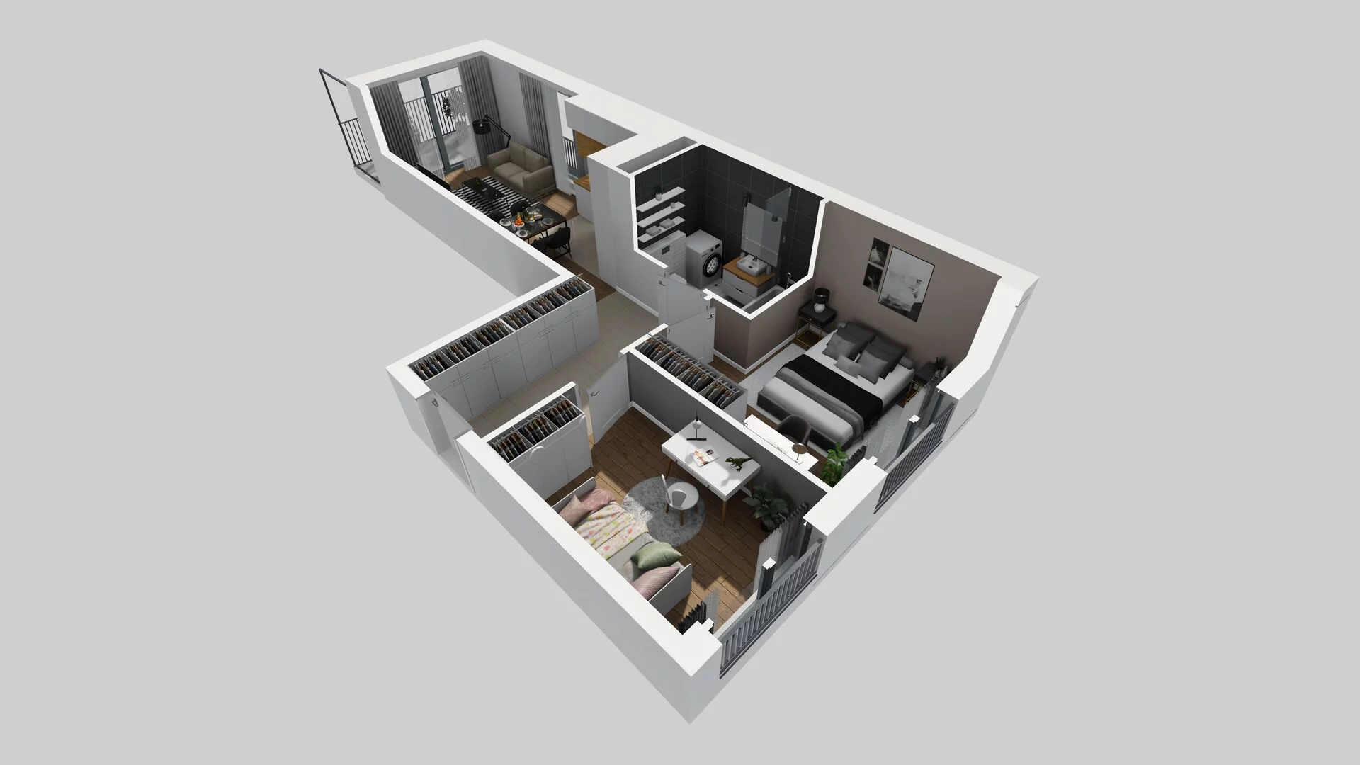 3 pokoje, mieszkanie 52,60 m², piętro 1, oferta nr H/21, Osiedle Górka Narodowa, Kraków, Prądnik Biały, Górka Narodowa, ul. Andrzeja Zauchy