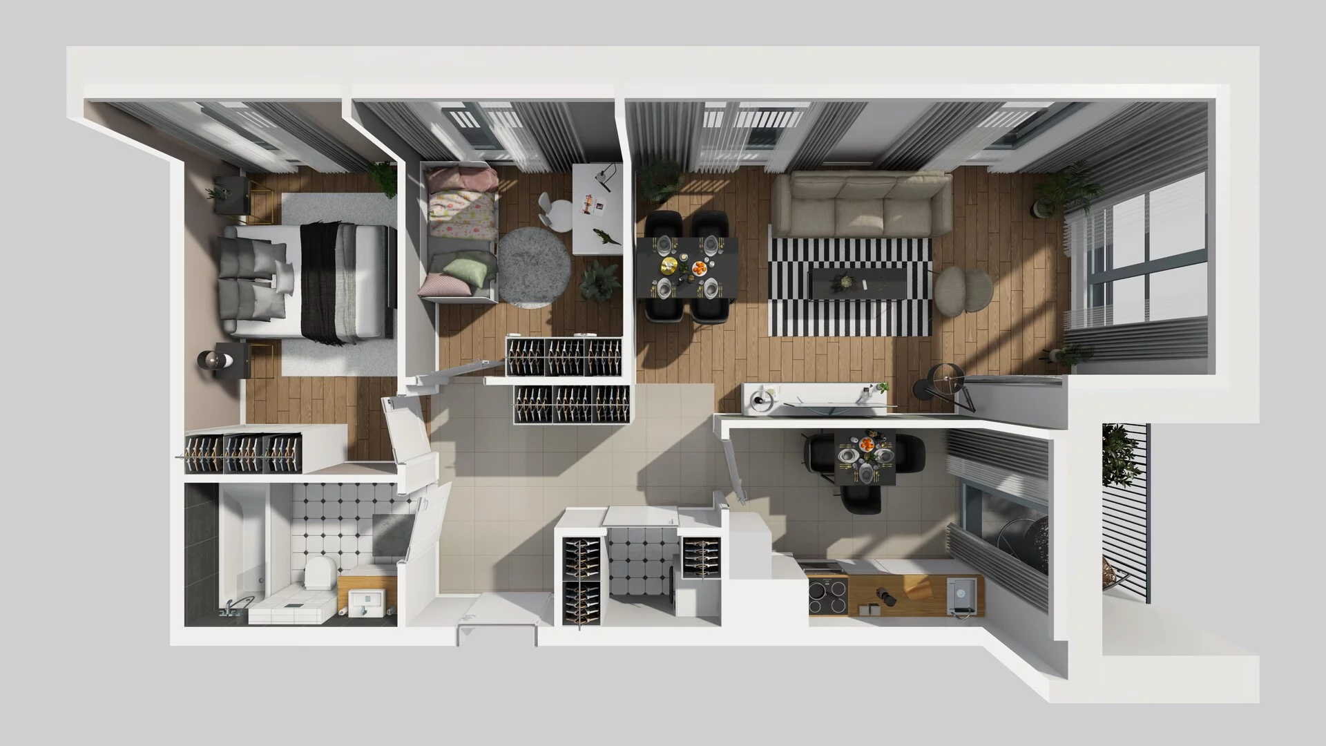 3 pokoje, mieszkanie 65,73 m², piętro 1, oferta nr I/3, Osiedle Górka Narodowa, Kraków, Prądnik Biały, Górka Narodowa, ul. Andrzeja Zauchy