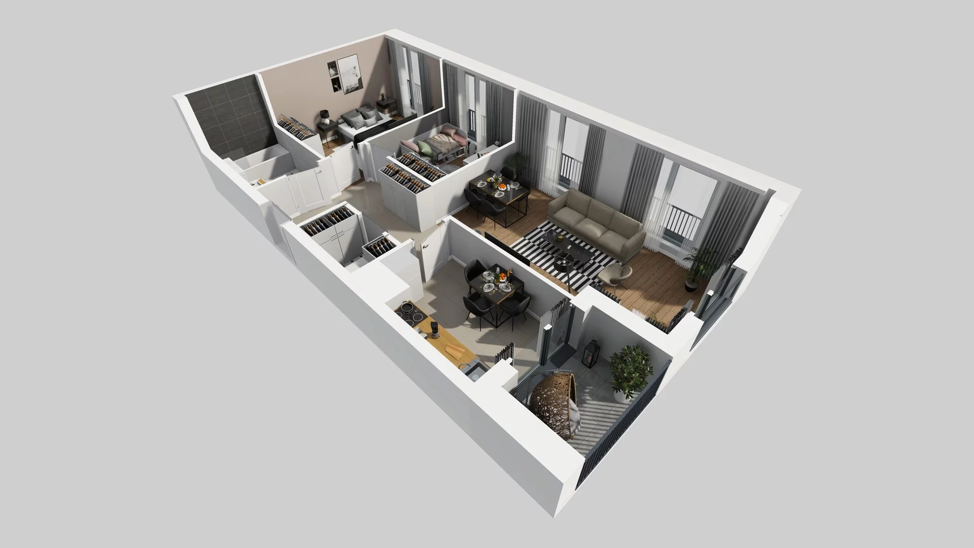 3 pokoje, mieszkanie 65,73 m², piętro 1, oferta nr I/3, Osiedle Górka Narodowa, Kraków, Prądnik Biały, Górka Narodowa, ul. Andrzeja Zauchy