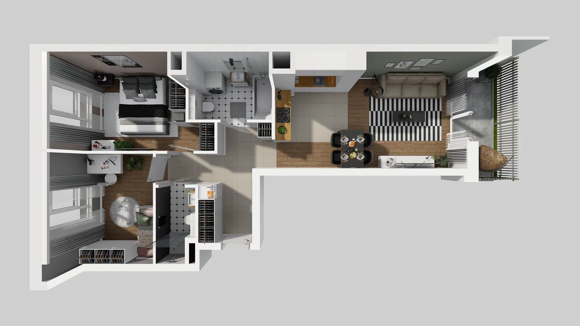 3 pokoje, mieszkanie 59,91 m², parter, oferta nr C/1, Mokotów Sportowy 1 B, Warszawa, Mokotów, Augustówka, ul. Antoniewska
