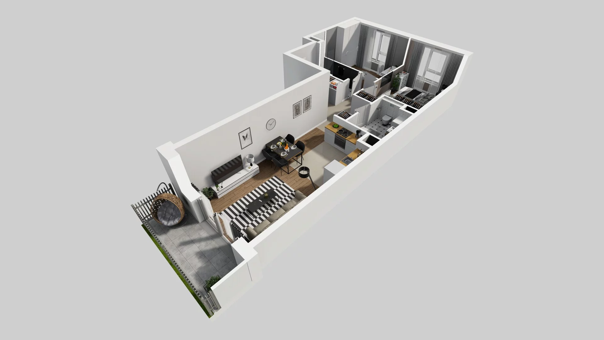 3 pokoje, mieszkanie 59,91 m², parter, oferta nr C/1, Mokotów Sportowy 1 B, Warszawa, Mokotów, Augustówka, ul. Antoniewska