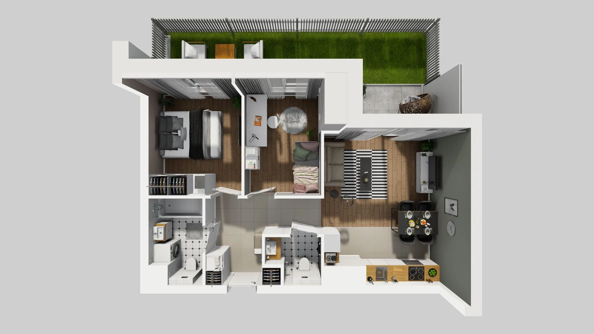 3 pokoje, mieszkanie 55,43 m², parter, oferta nr C/2, Mokotów Sportowy 1 B, Warszawa, Mokotów, Augustówka, ul. Antoniewska