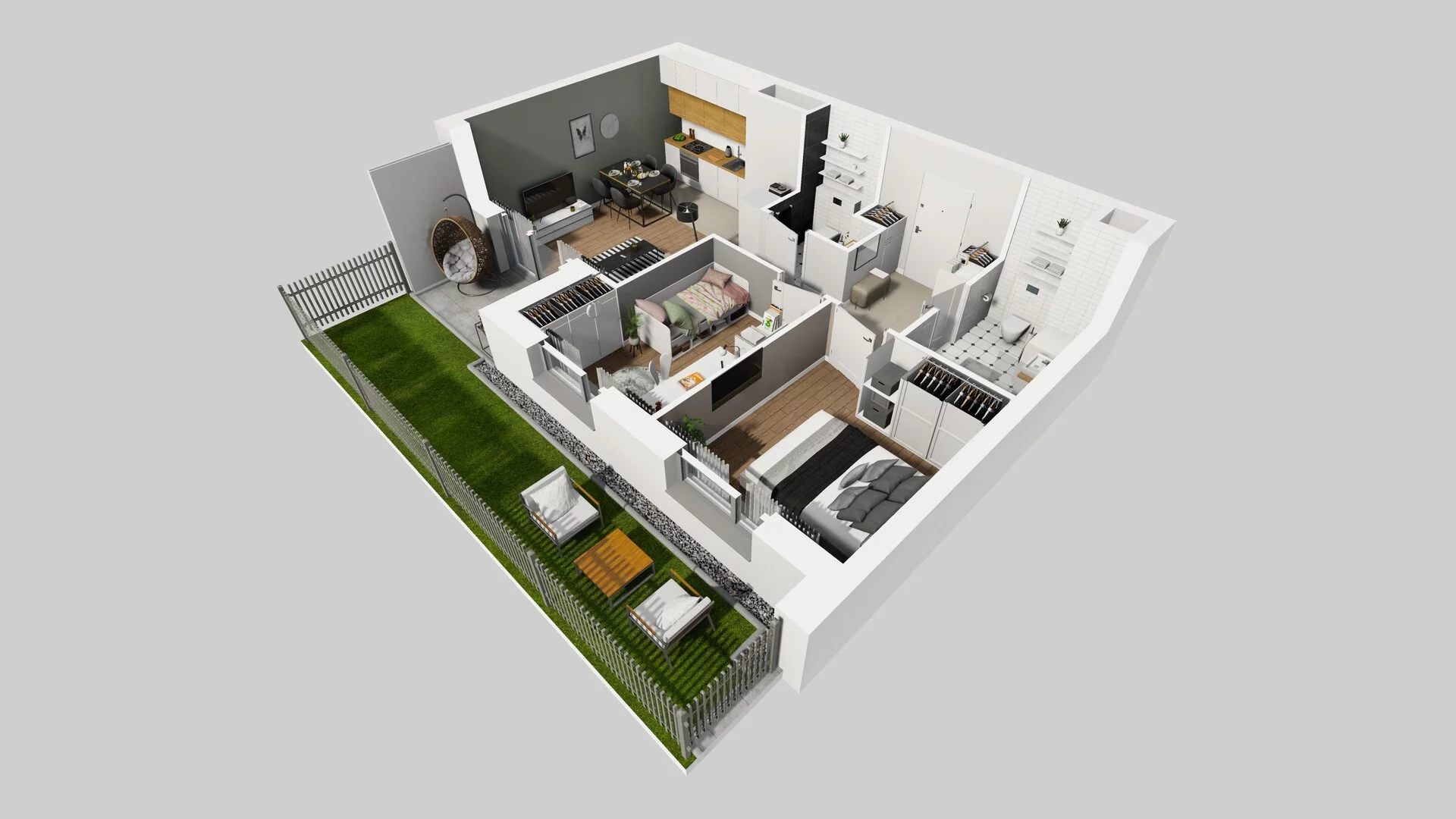 3 pokoje, mieszkanie 55,43 m², parter, oferta nr C/2, Mokotów Sportowy 1 B, Warszawa, Mokotów, Augustówka, ul. Antoniewska