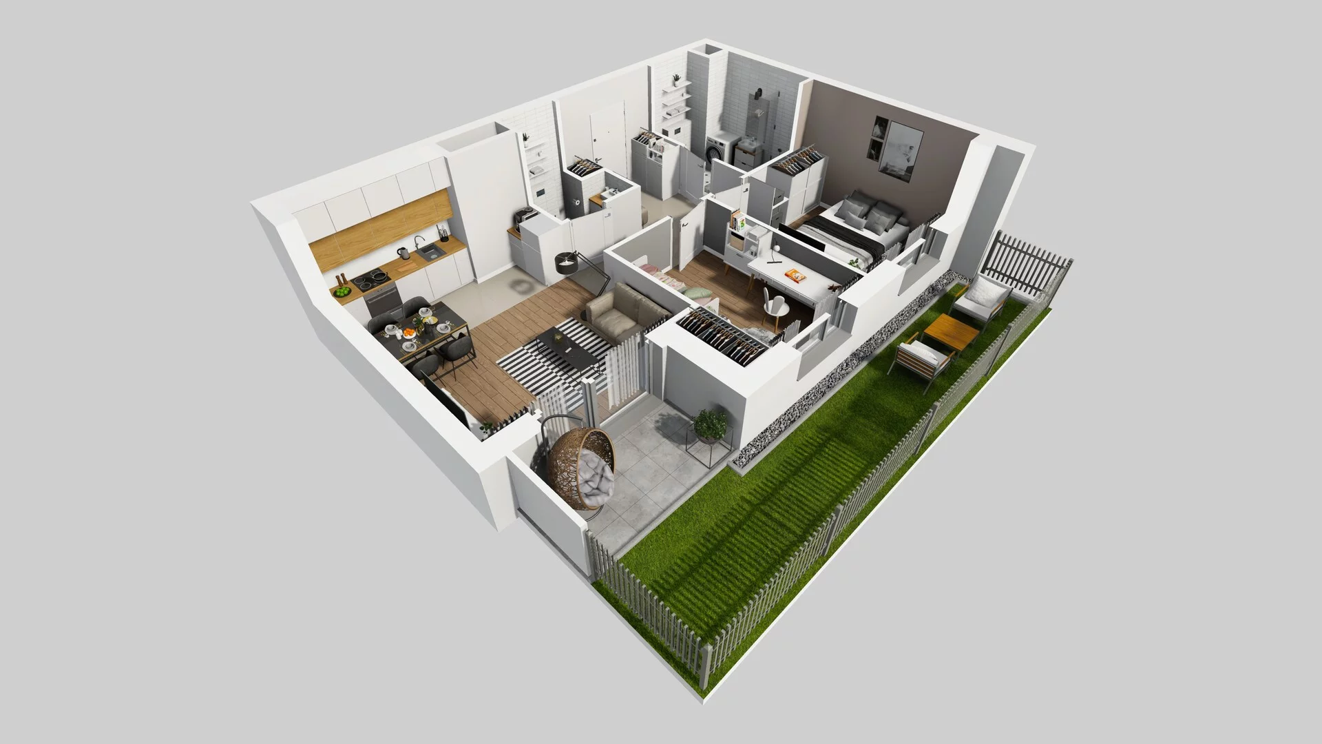 3 pokoje, mieszkanie 55,43 m², parter, oferta nr C/2, Mokotów Sportowy 1 B, Warszawa, Mokotów, Augustówka, ul. Antoniewska