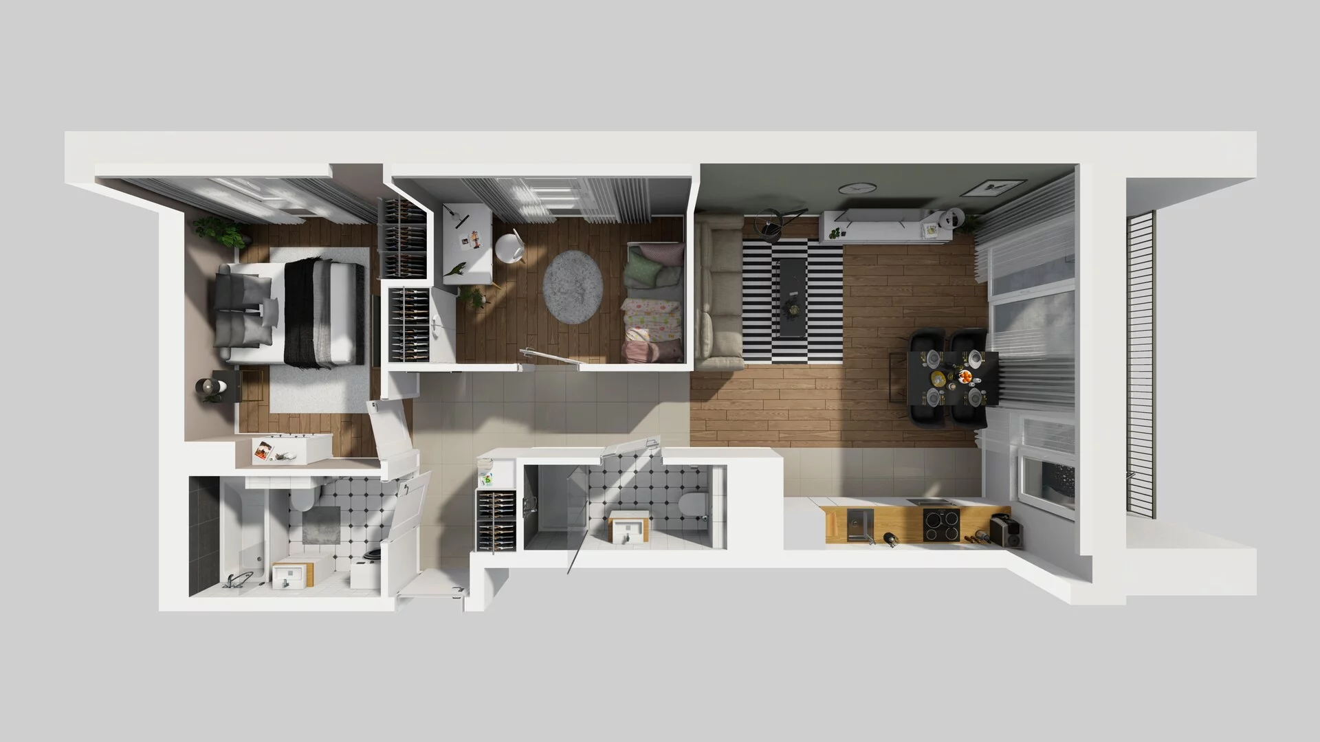 3 pokoje, mieszkanie 59,16 m², parter, oferta nr C/3, Mokotów Sportowy 1 B, Warszawa, Mokotów, Augustówka, ul. Antoniewska