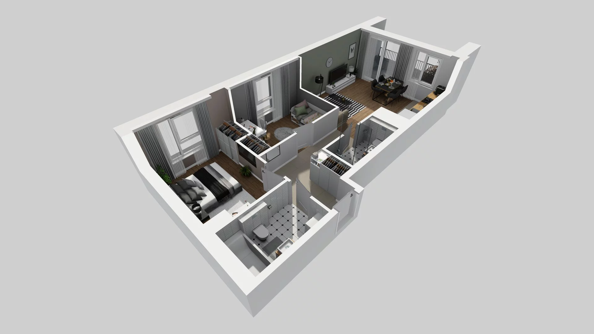 3 pokoje, mieszkanie 59,16 m², parter, oferta nr C/3, Mokotów Sportowy 1 B, Warszawa, Mokotów, Augustówka, ul. Antoniewska