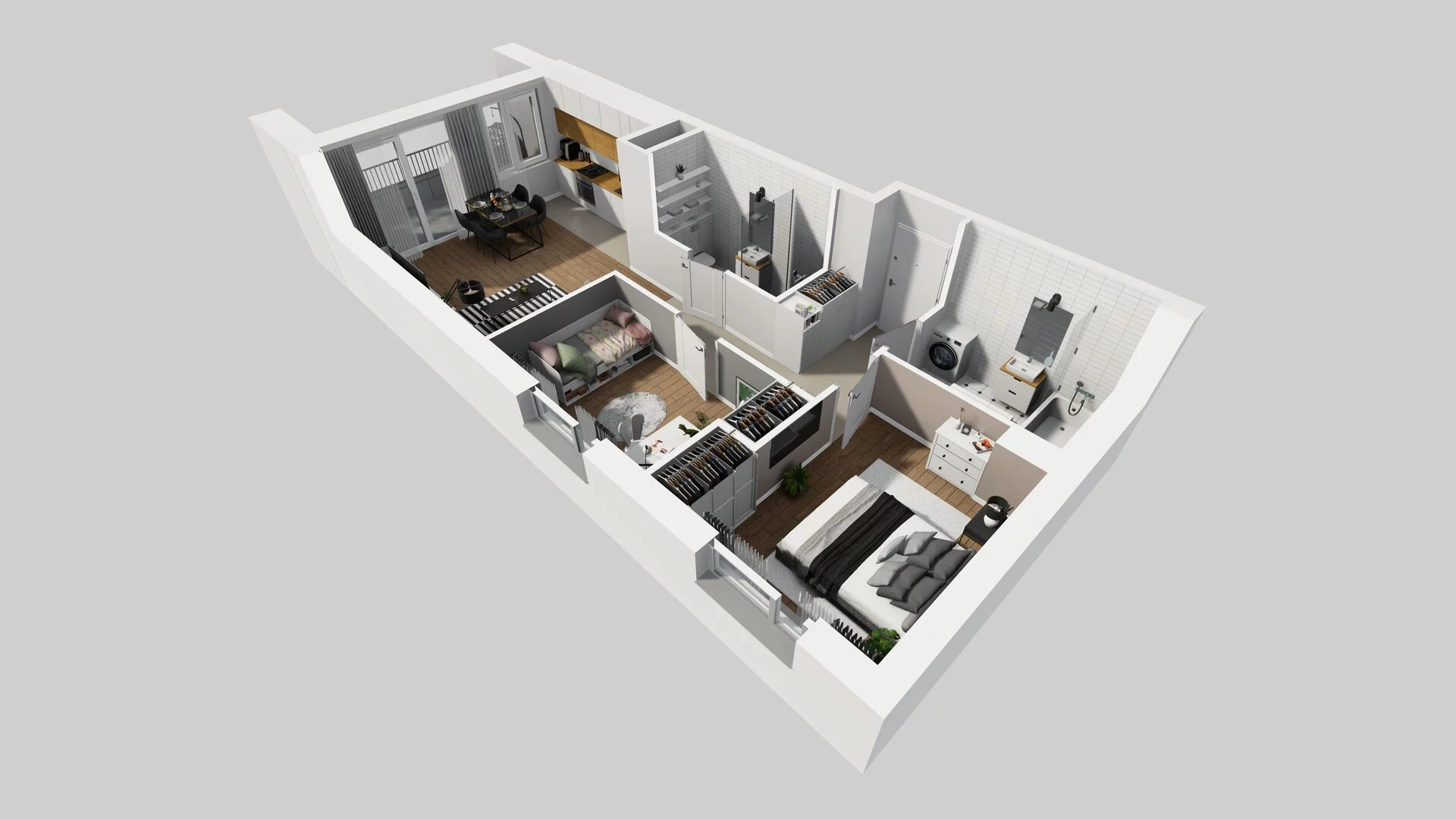 3 pokoje, mieszkanie 59,16 m², parter, oferta nr C/3, Mokotów Sportowy 1 B, Warszawa, Mokotów, Augustówka, ul. Antoniewska