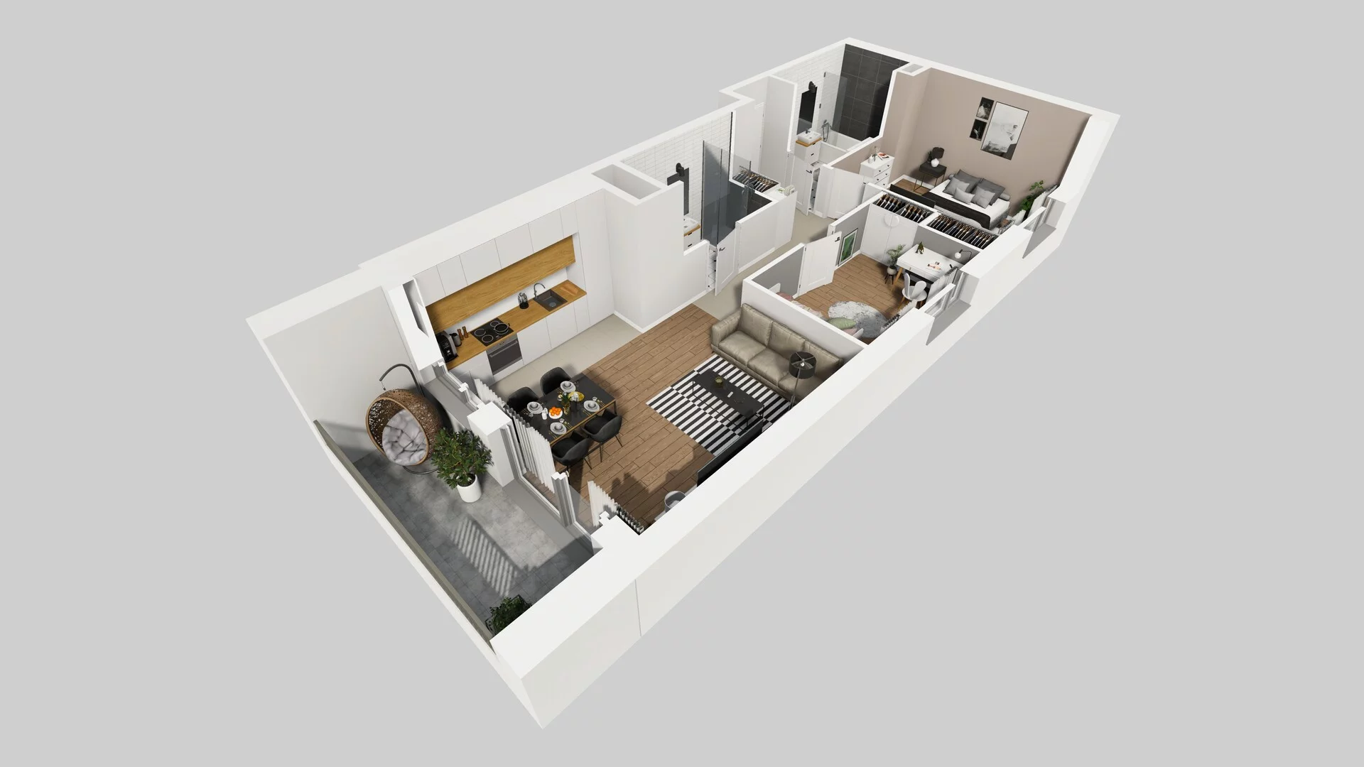 3 pokoje, mieszkanie 59,16 m², parter, oferta nr C/3, Mokotów Sportowy 1 B, Warszawa, Mokotów, Augustówka, ul. Antoniewska