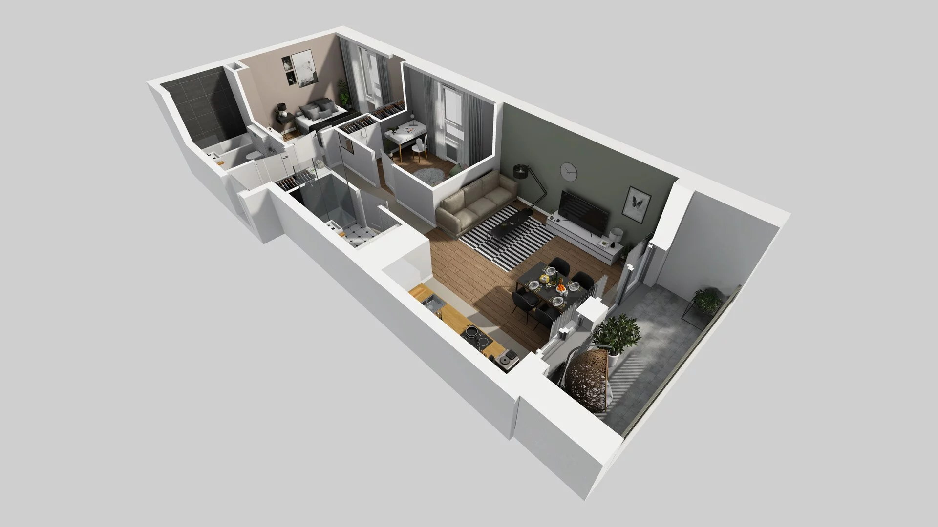 3 pokoje, mieszkanie 59,16 m², parter, oferta nr C/3, Mokotów Sportowy 1 B, Warszawa, Mokotów, Augustówka, ul. Antoniewska