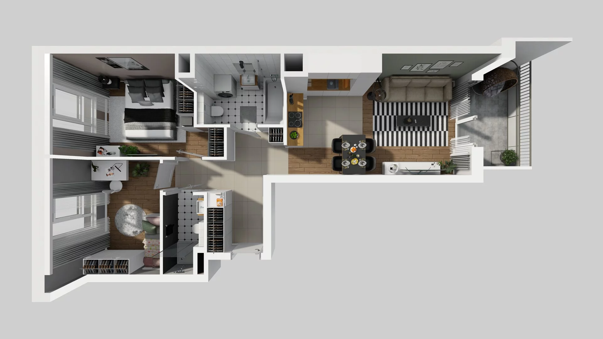 3 pokoje, mieszkanie 58,62 m², piętro 1, oferta nr C/6, Mokotów Sportowy 1 B, Warszawa, Mokotów, Augustówka, ul. Antoniewska