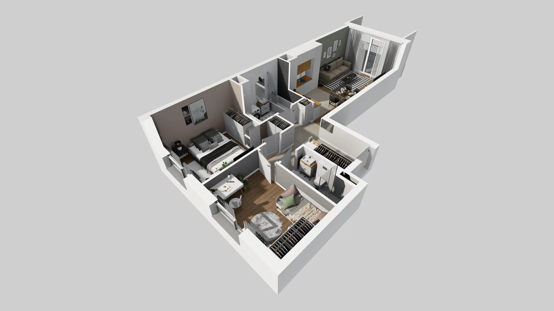 3 pokoje, mieszkanie 58,62 m², piętro 1, oferta nr C/6, Mokotów Sportowy 1 B, Warszawa, Mokotów, Augustówka, ul. Antoniewska