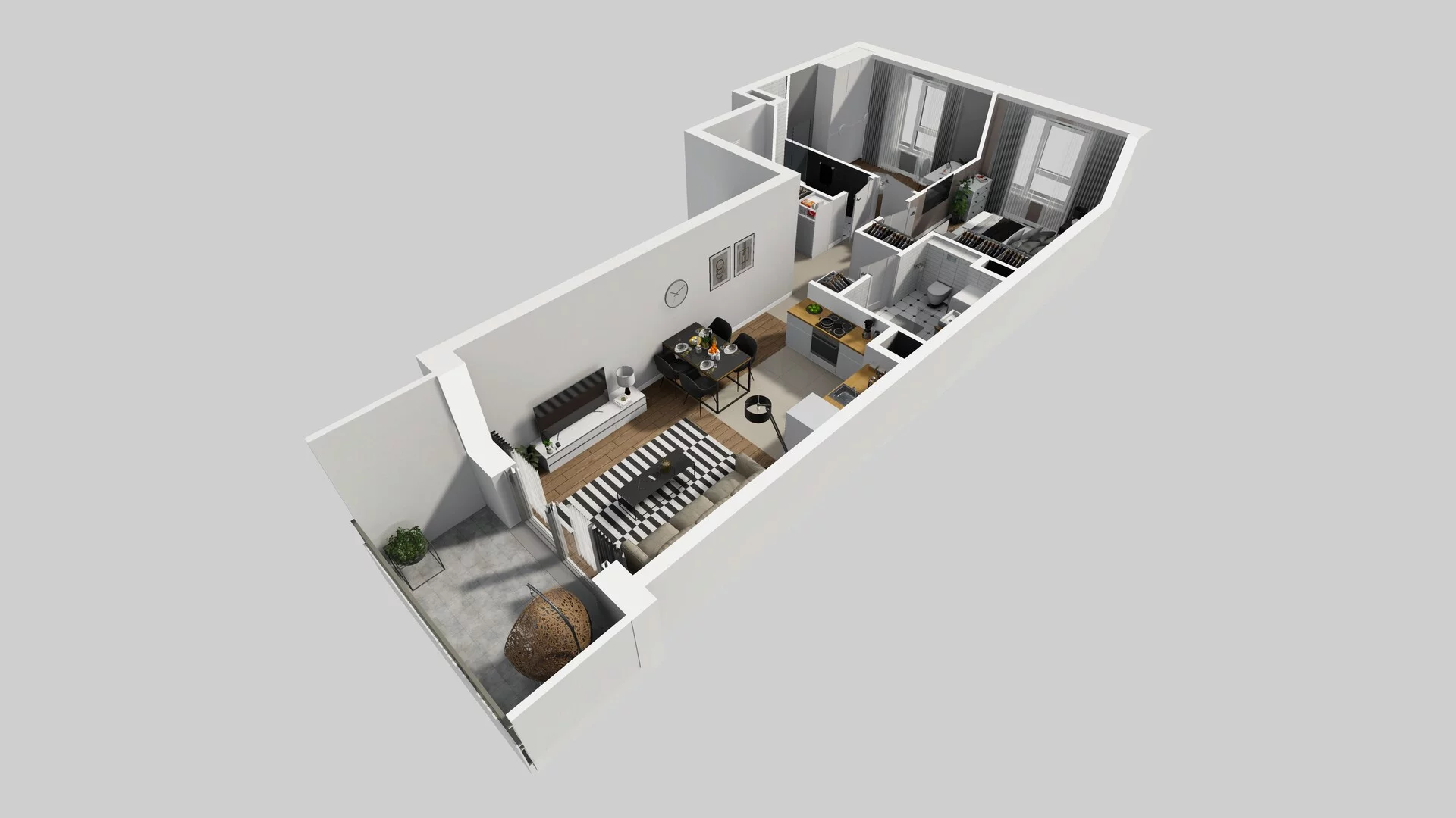 3 pokoje, mieszkanie 58,62 m², piętro 1, oferta nr C/6, Mokotów Sportowy 1 B, Warszawa, Mokotów, Augustówka, ul. Antoniewska