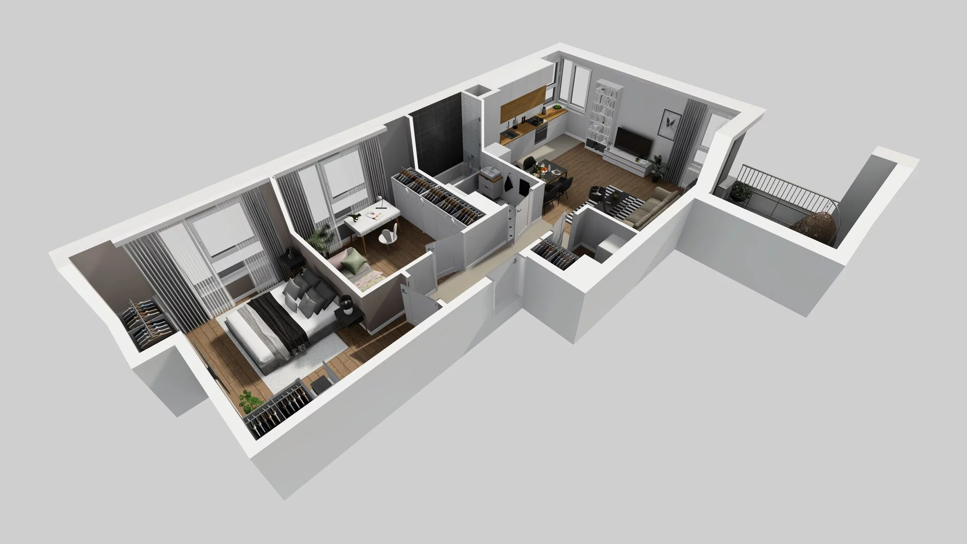 3 pokoje, mieszkanie 59,80 m², piętro 1, oferta nr E/14, Mokotów Sportowy 1 B, Warszawa, Mokotów, Augustówka, ul. Antoniewska