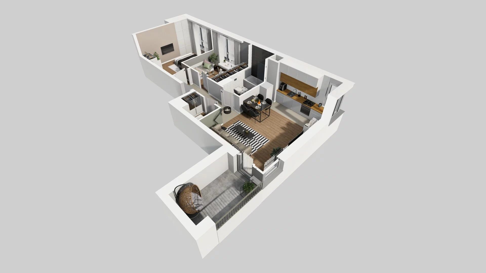 3 pokoje, mieszkanie 59,80 m², piętro 1, oferta nr E/14, Mokotów Sportowy 1 B, Warszawa, Mokotów, Augustówka, ul. Antoniewska