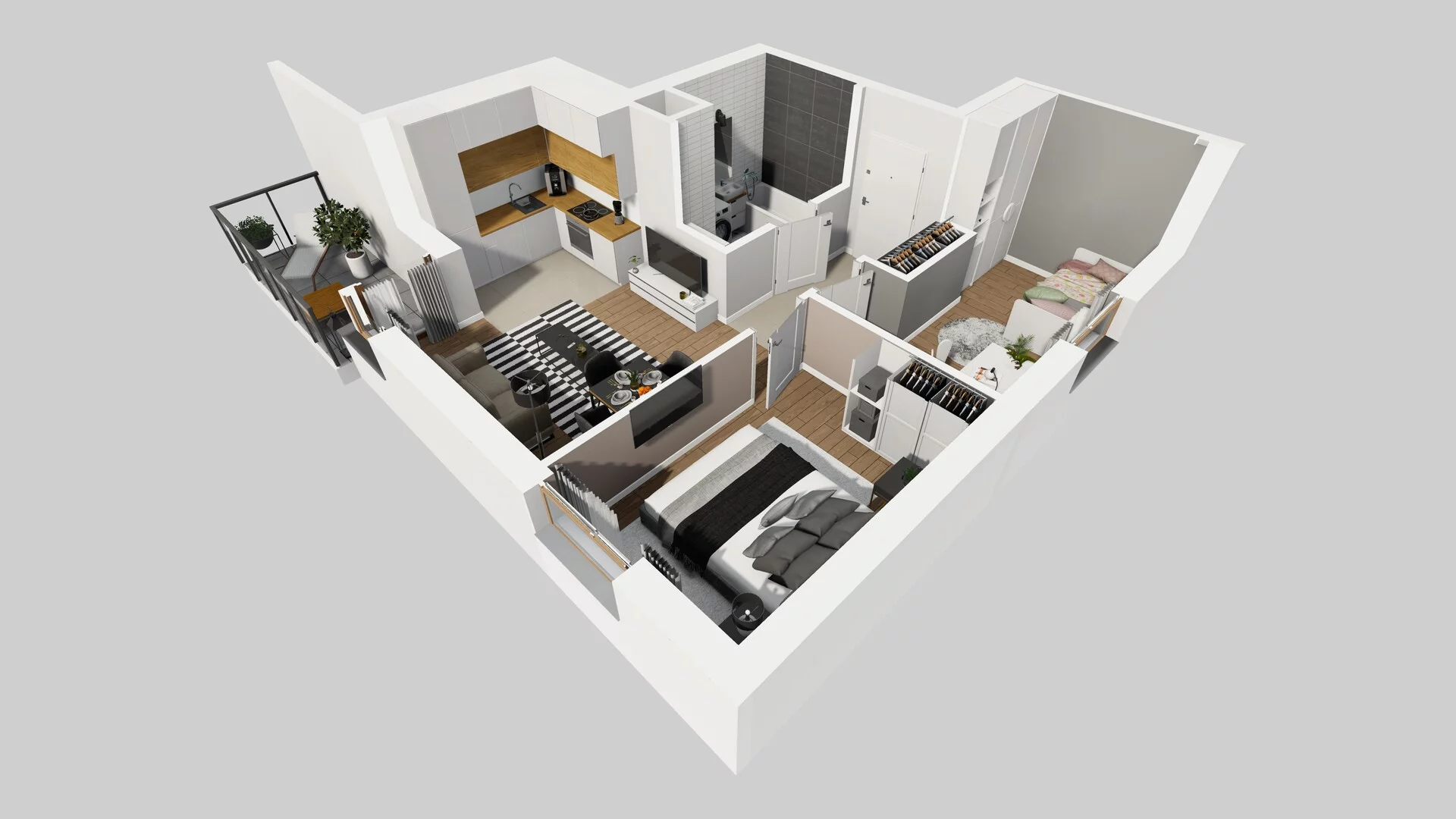 3 pokoje, mieszkanie 47,29 m², piętro 5, oferta nr A/26, Osiedle Bokserska 71, Warszawa, Ursynów, Wyczółki, ul. Bokserska 71