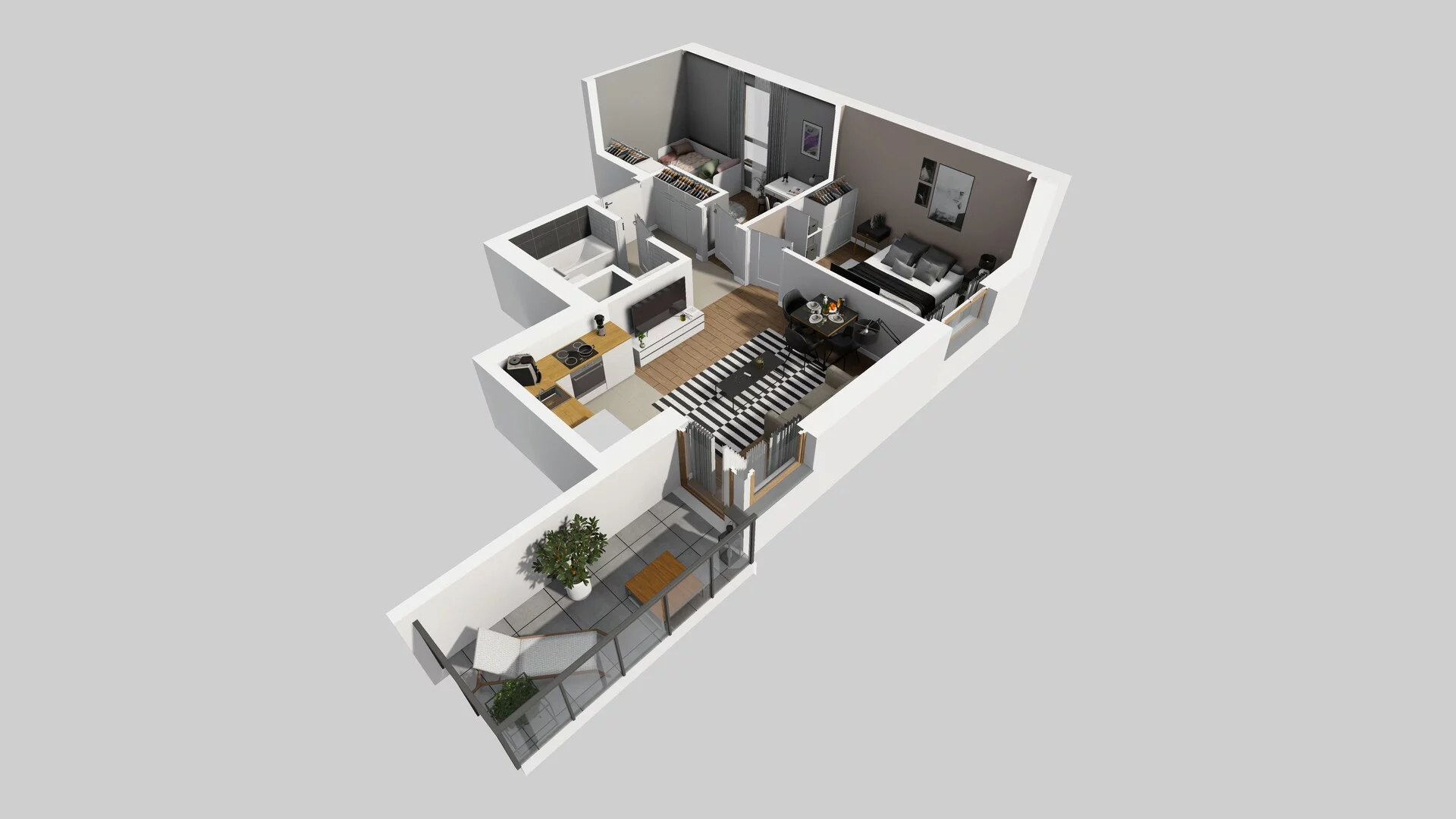 3 pokoje, mieszkanie 47,29 m², piętro 4, oferta nr A/21, Osiedle Bokserska 71, Warszawa, Ursynów, Wyczółki, ul. Bokserska 71