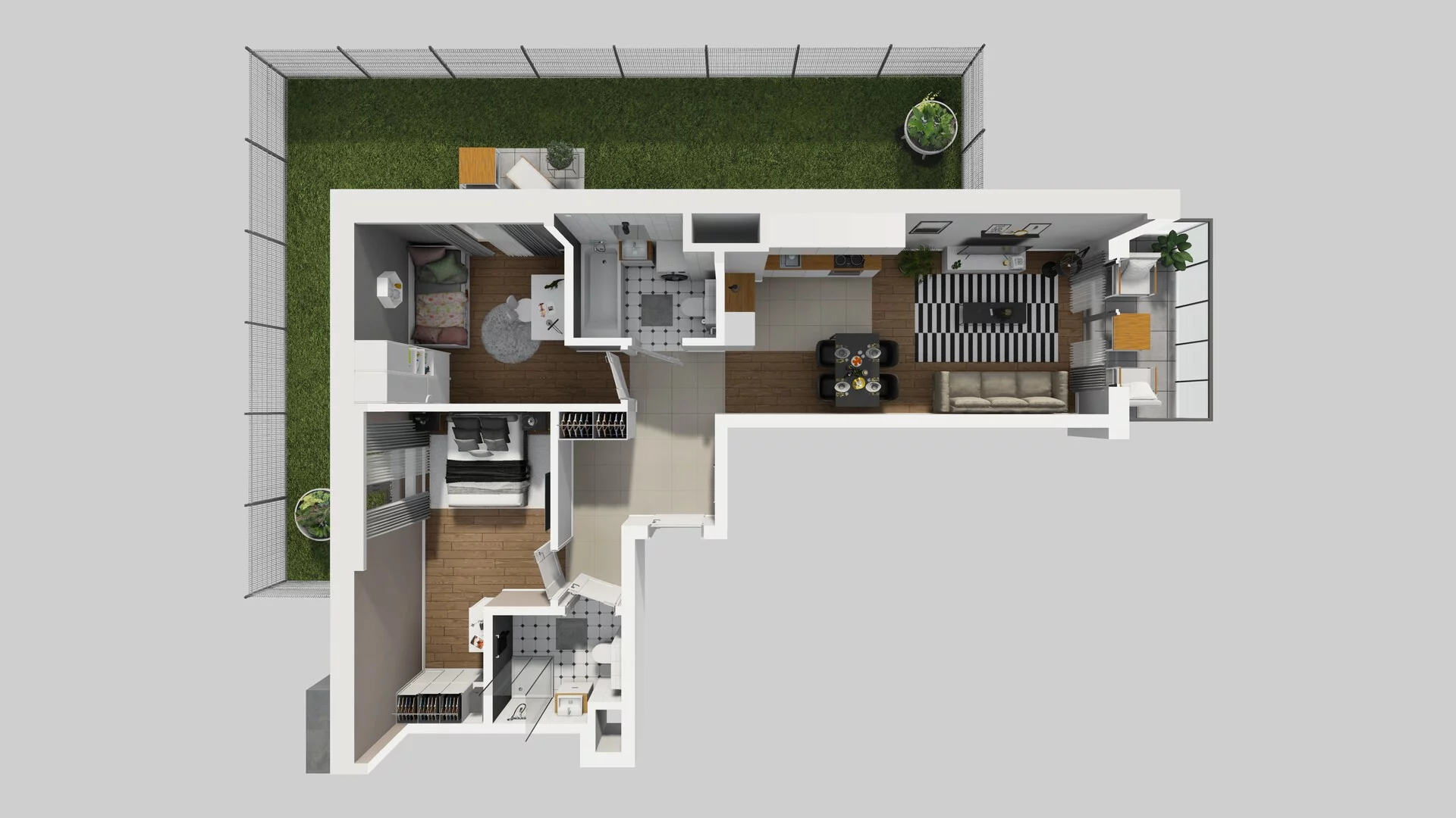 3 pokoje, mieszkanie 62,51 m², parter, oferta nr A/32, Osiedle Bokserska 71, Warszawa, Ursynów, Wyczółki, ul. Bokserska 71