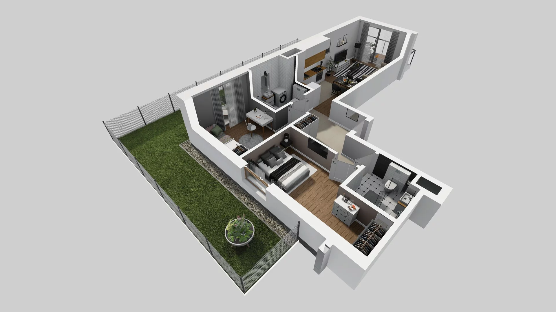 3 pokoje, mieszkanie 62,51 m², parter, oferta nr A/32, Osiedle Bokserska 71, Warszawa, Ursynów, Wyczółki, ul. Bokserska 71