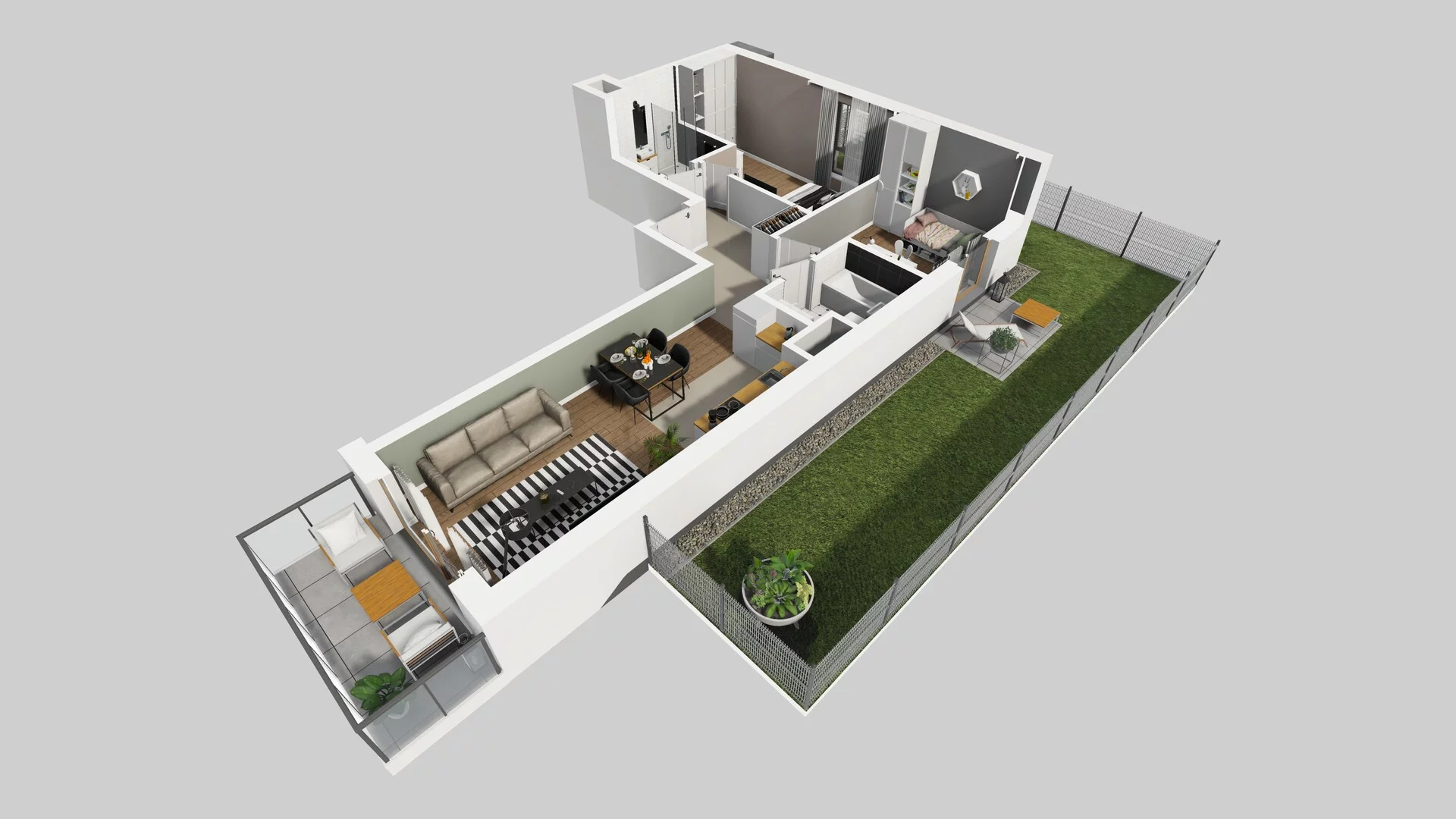 3 pokoje, mieszkanie 62,51 m², parter, oferta nr A/32, Osiedle Bokserska 71, Warszawa, Ursynów, Wyczółki, ul. Bokserska 71