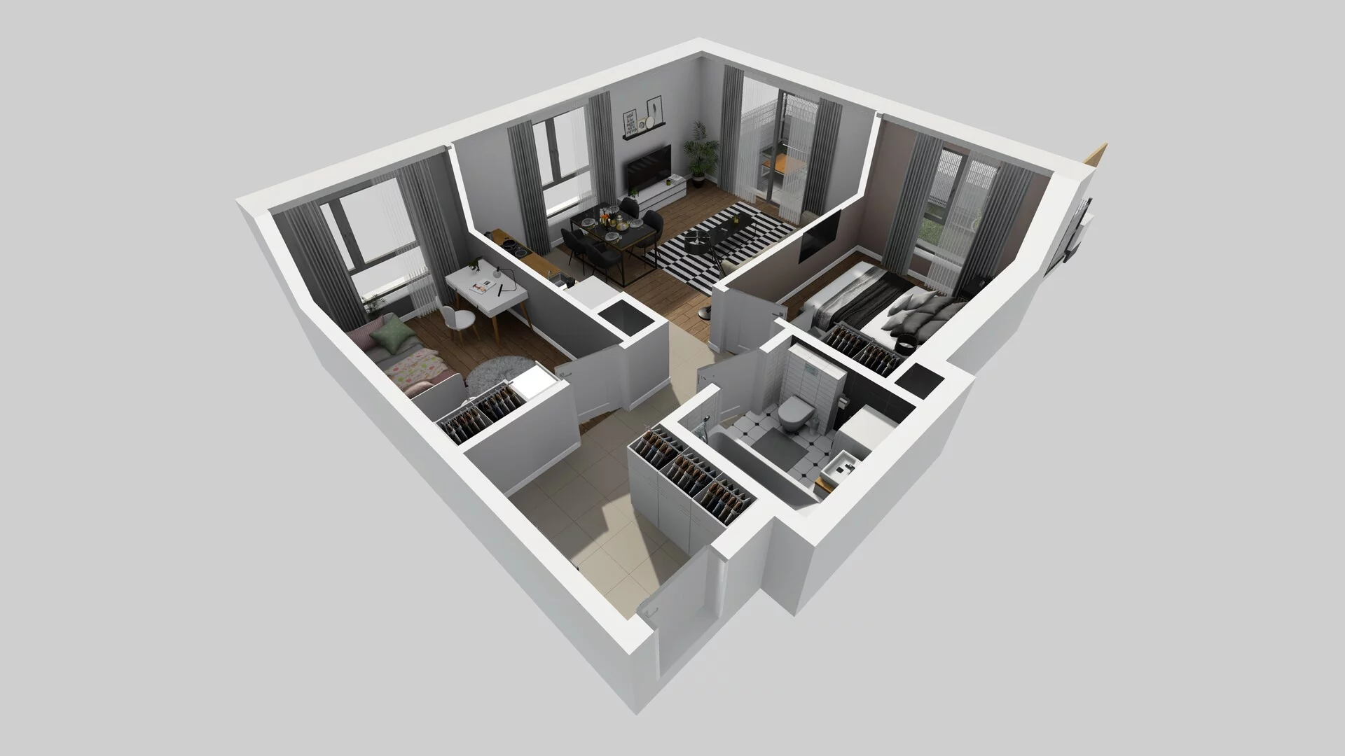 3 pokoje, mieszkanie 53,43 m², parter, oferta nr A/36, Osiedle Bokserska 71, Warszawa, Ursynów, Wyczółki, ul. Bokserska 71
