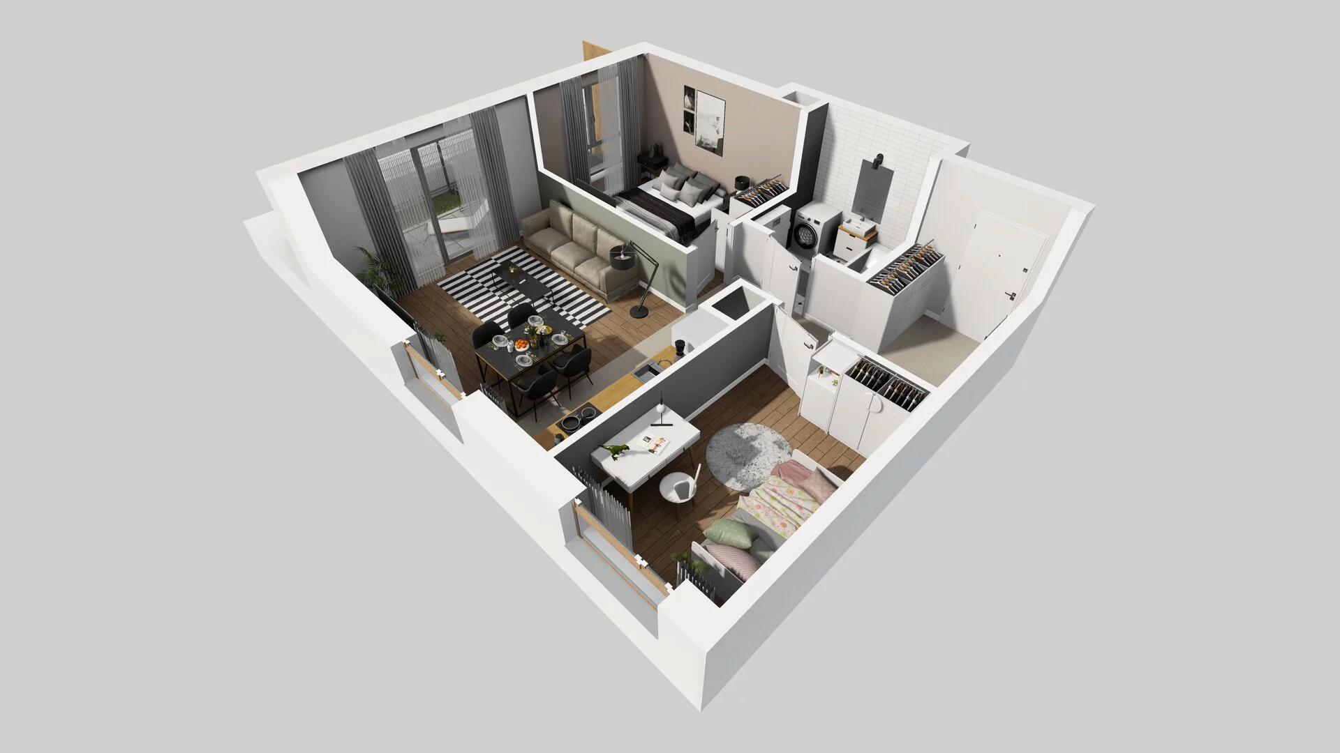 3 pokoje, mieszkanie 53,43 m², parter, oferta nr A/36, Osiedle Bokserska 71, Warszawa, Ursynów, Wyczółki, ul. Bokserska 71