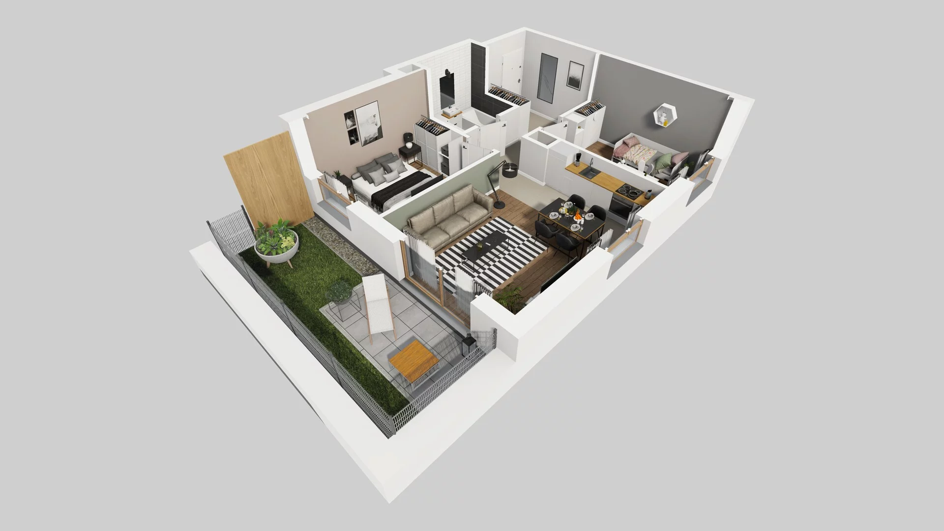 3 pokoje, mieszkanie 53,43 m², parter, oferta nr A/36, Osiedle Bokserska 71, Warszawa, Ursynów, Wyczółki, ul. Bokserska 71