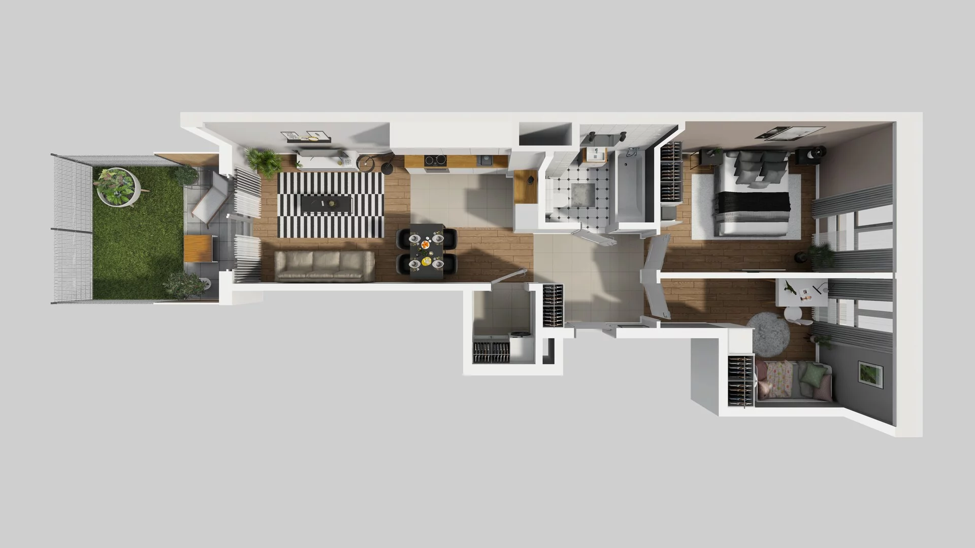 3 pokoje, mieszkanie 61,22 m², parter, oferta nr A/38, Osiedle Bokserska 71, Warszawa, Ursynów, Wyczółki, ul. Bokserska 71
