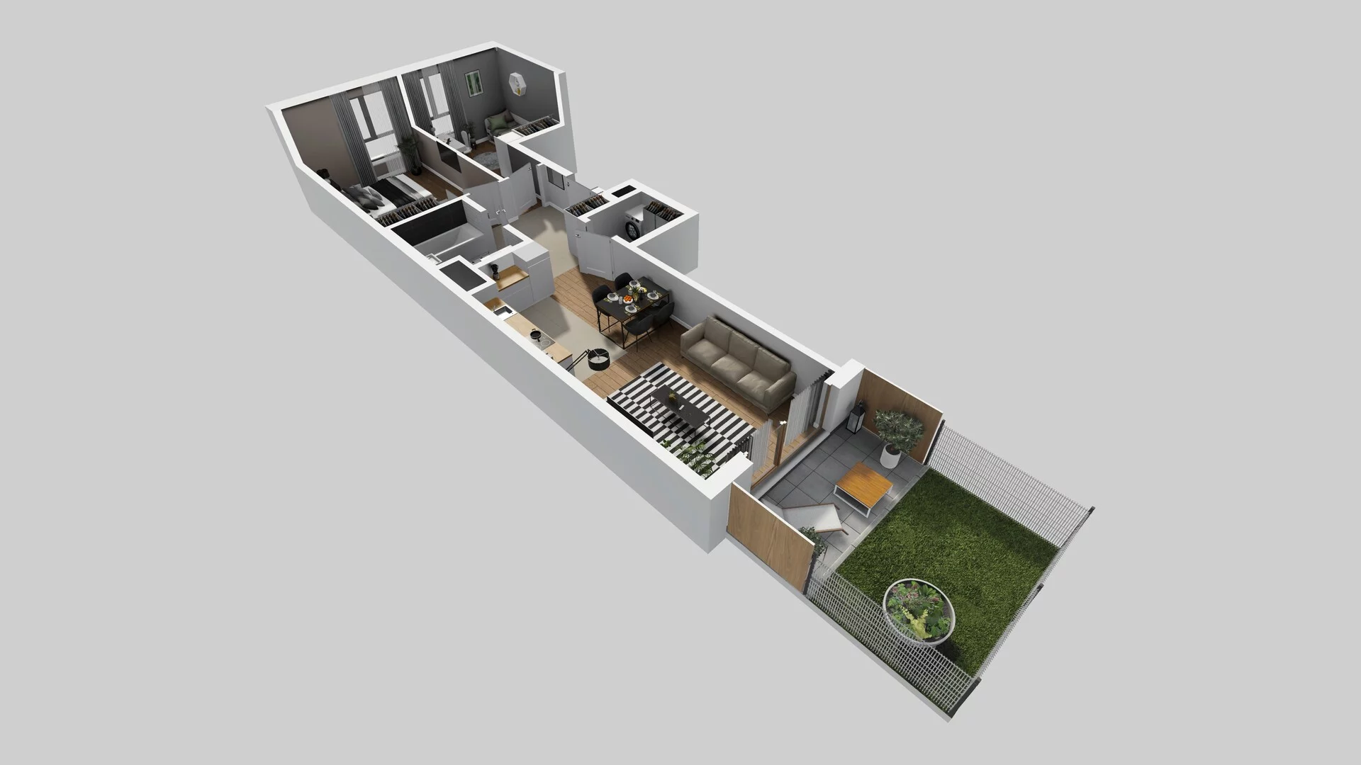 3 pokoje, mieszkanie 61,22 m², parter, oferta nr A/38, Osiedle Bokserska 71, Warszawa, Ursynów, Wyczółki, ul. Bokserska 71