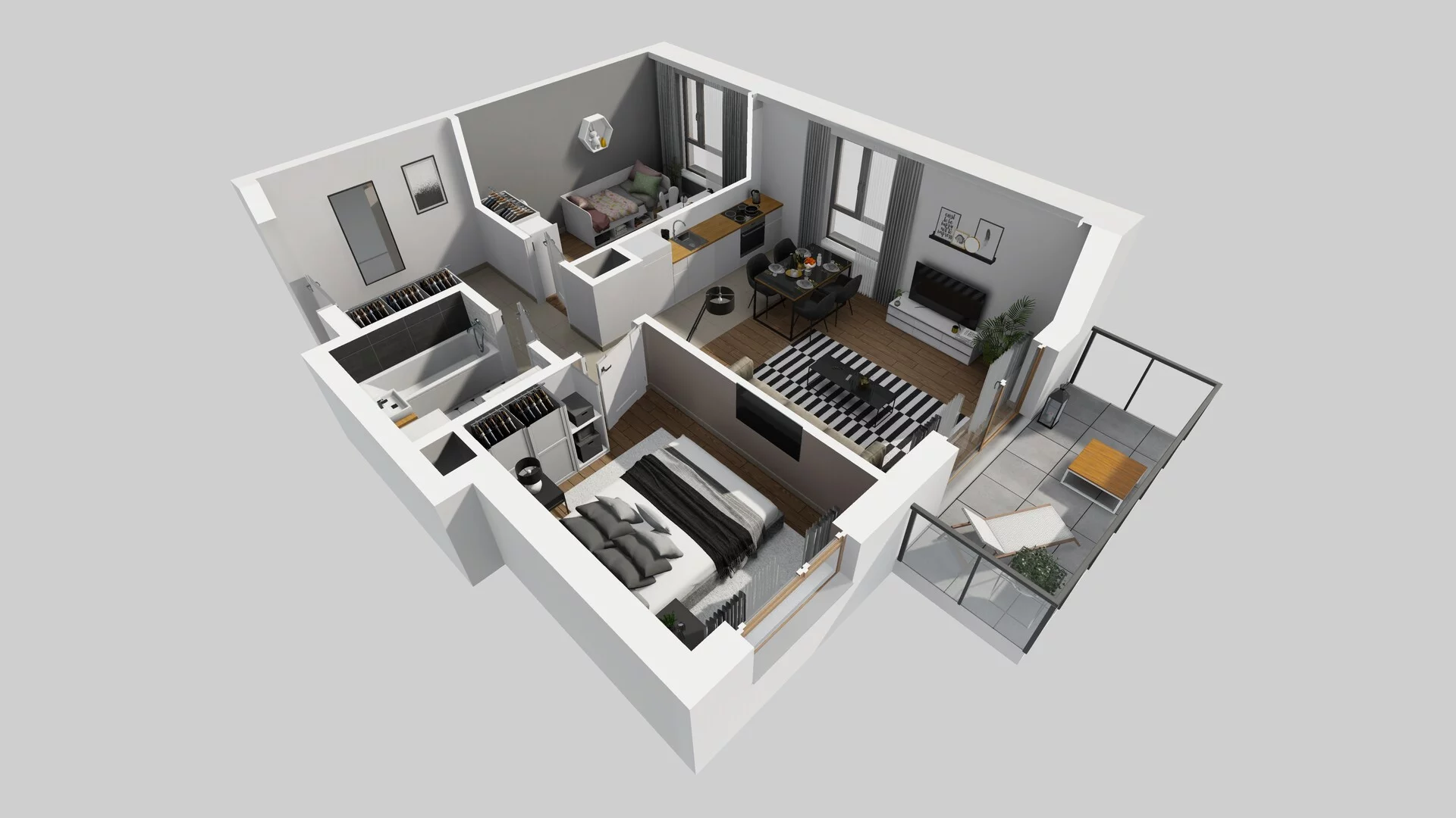 3 pokoje, mieszkanie 53,45 m², piętro 1, oferta nr A/43, Osiedle Bokserska 71, Warszawa, Ursynów, Wyczółki, ul. Bokserska 71