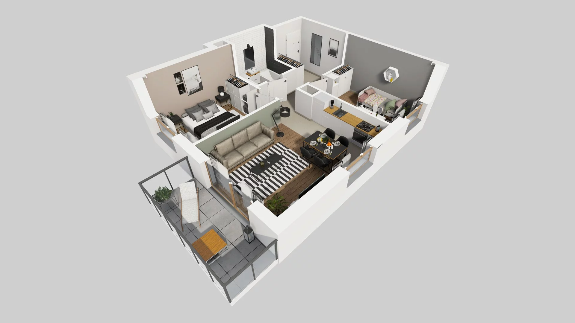 3 pokoje, mieszkanie 53,45 m², piętro 1, oferta nr A/43, Osiedle Bokserska 71, Warszawa, Ursynów, Wyczółki, ul. Bokserska 71
