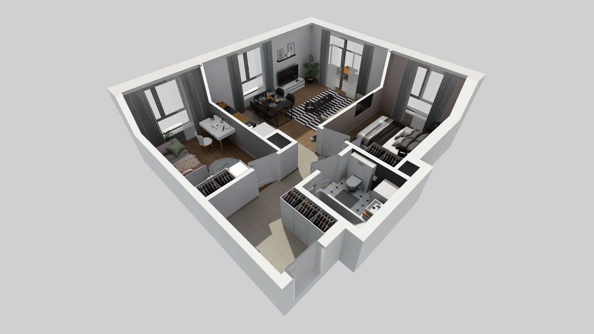 3 pokoje, mieszkanie 53,45 m², piętro 2, oferta nr A/50, Osiedle Bokserska 71, Warszawa, Ursynów, Wyczółki, ul. Bokserska 71