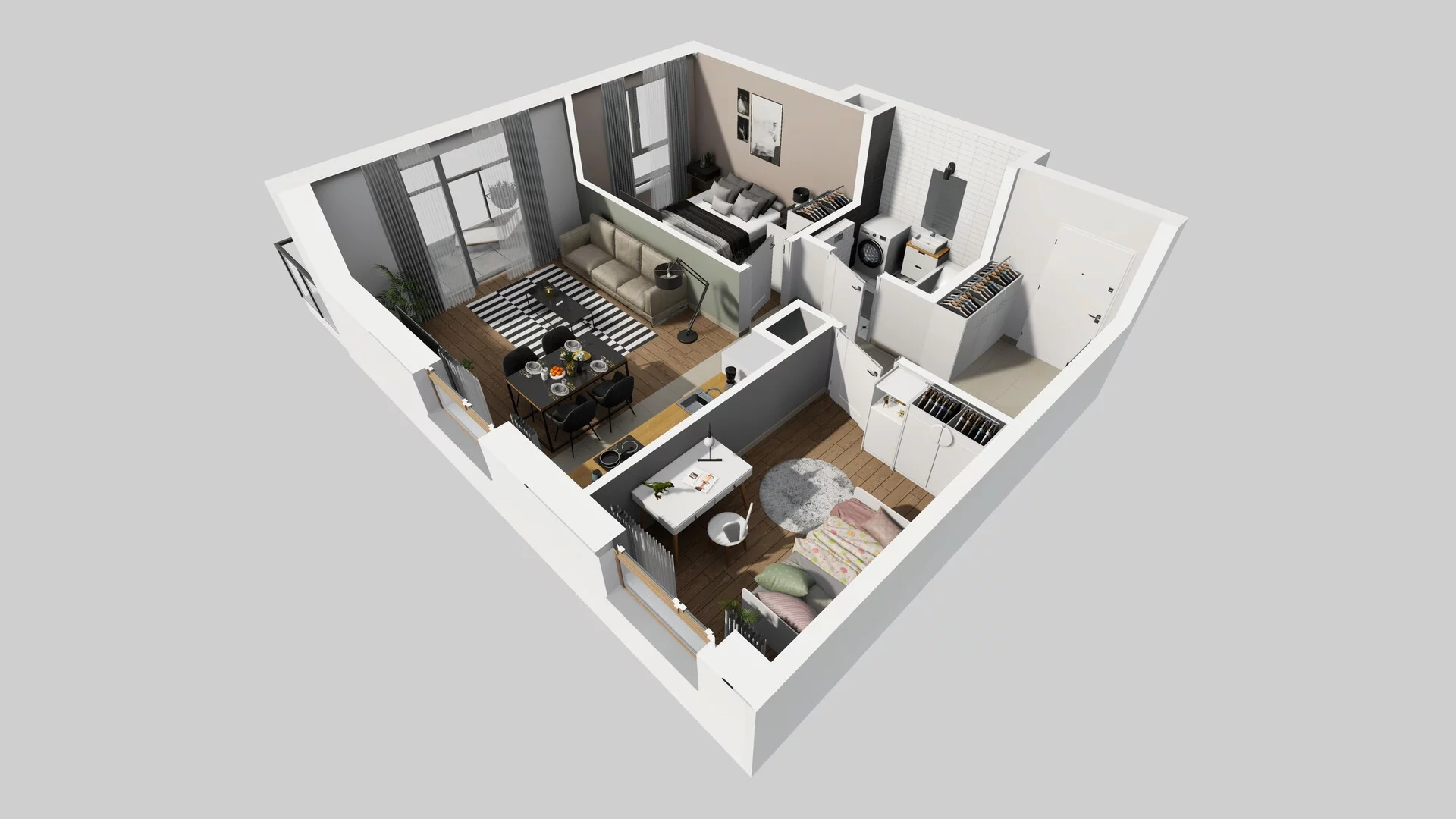 3 pokoje, mieszkanie 53,45 m², piętro 2, oferta nr A/50, Osiedle Bokserska 71, Warszawa, Ursynów, Wyczółki, ul. Bokserska 71