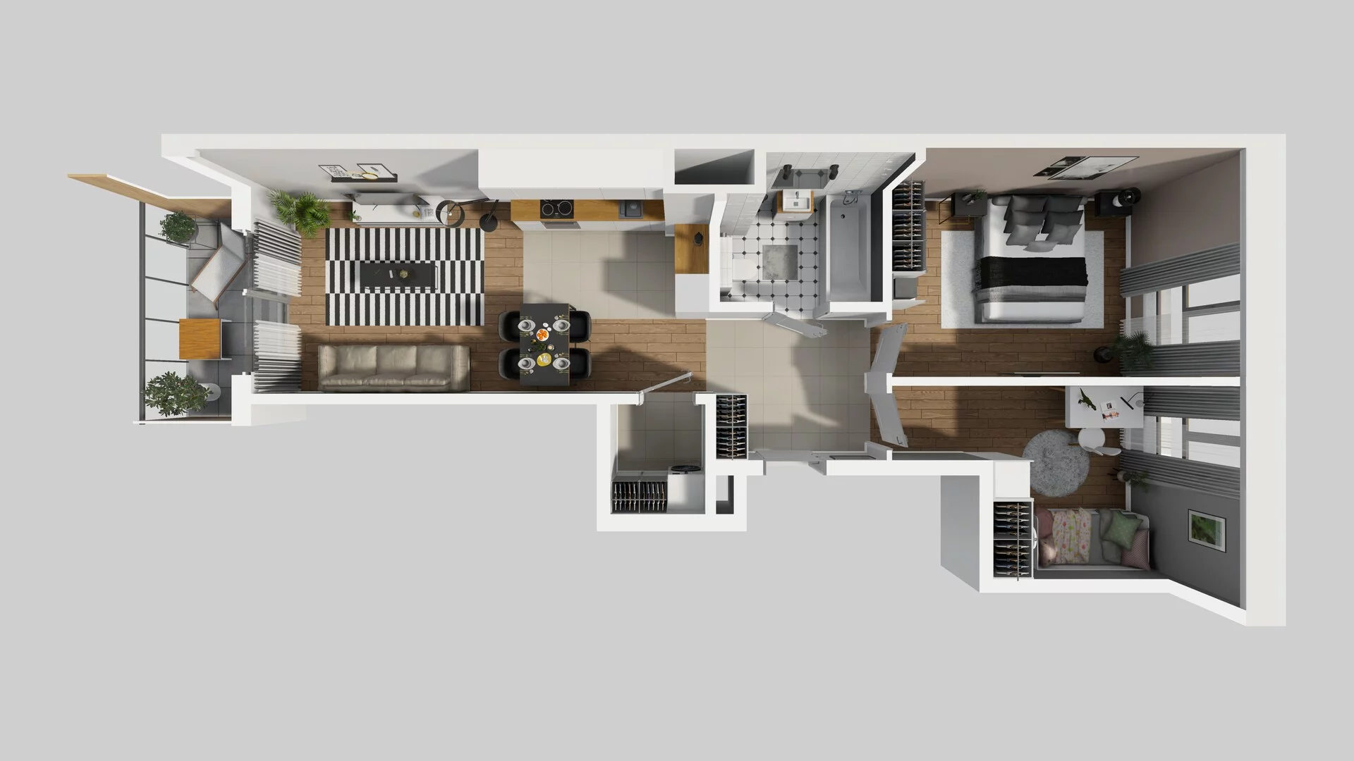 3 pokoje, mieszkanie 60,95 m², piętro 2, oferta nr A/52, Osiedle Bokserska 71, Warszawa, Ursynów, Wyczółki, ul. Bokserska 71