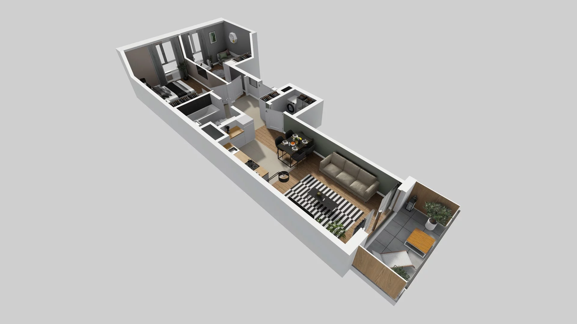 3 pokoje, mieszkanie 60,95 m², piętro 2, oferta nr A/52, Osiedle Bokserska 71, Warszawa, Ursynów, Wyczółki, ul. Bokserska 71
