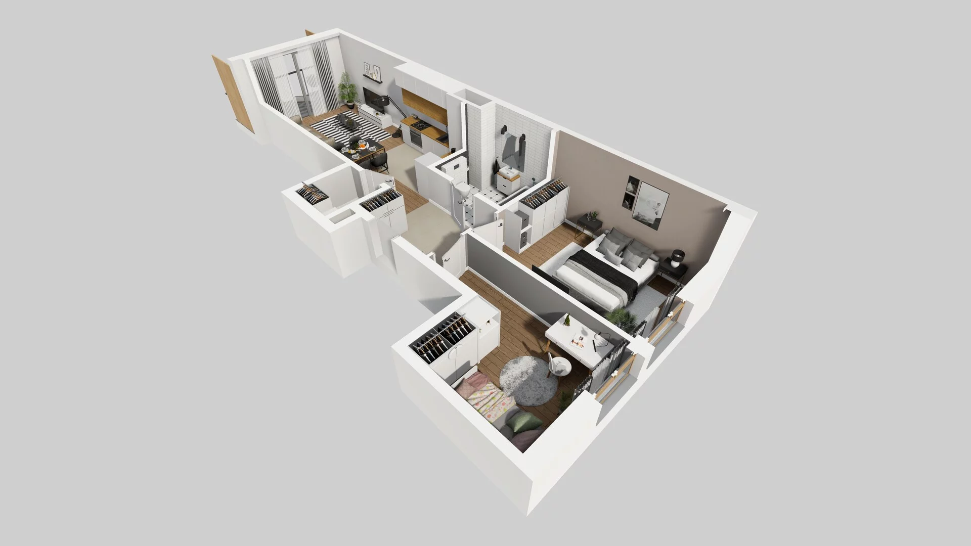 3 pokoje, mieszkanie 60,95 m², piętro 2, oferta nr A/52, Osiedle Bokserska 71, Warszawa, Ursynów, Wyczółki, ul. Bokserska 71