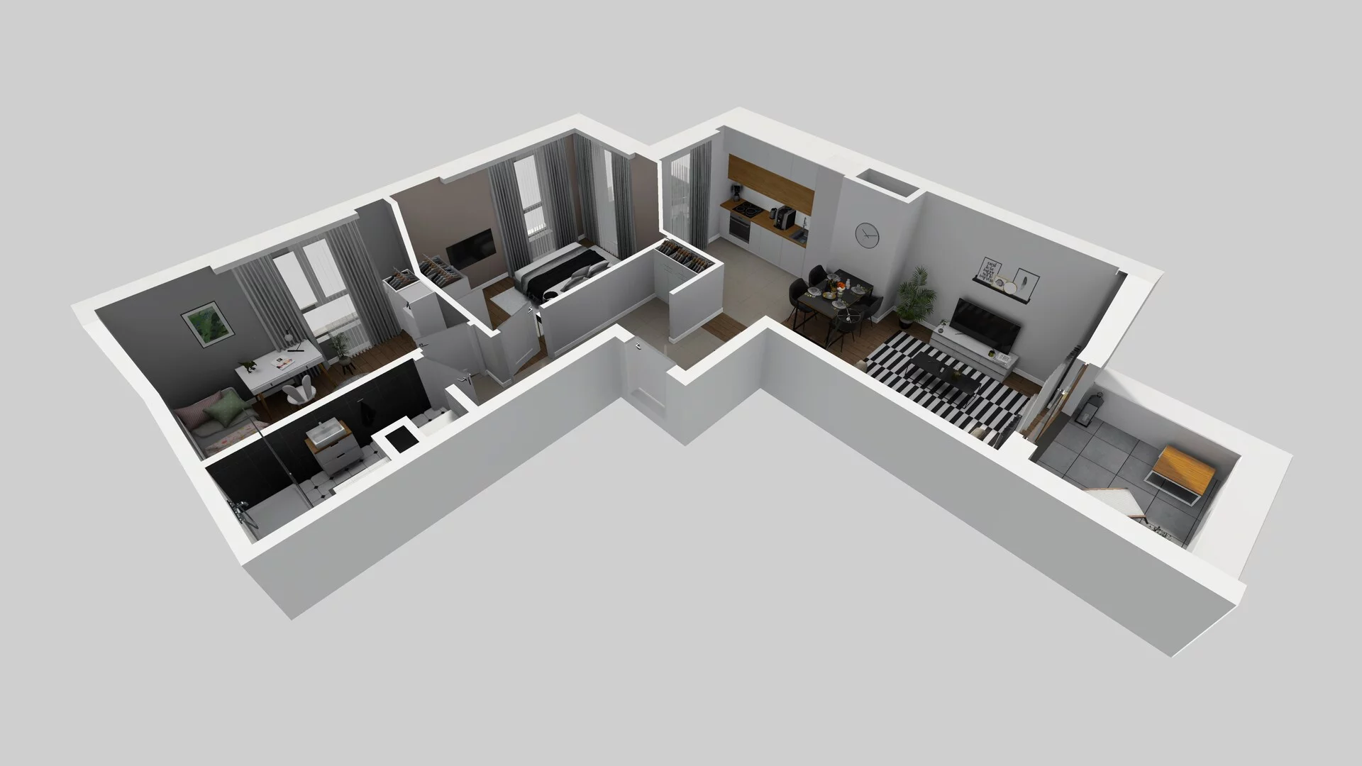 3 pokoje, mieszkanie 58,73 m², piętro 6, oferta nr A/74, Osiedle Bokserska 71, Warszawa, Ursynów, Wyczółki, ul. Bokserska 71