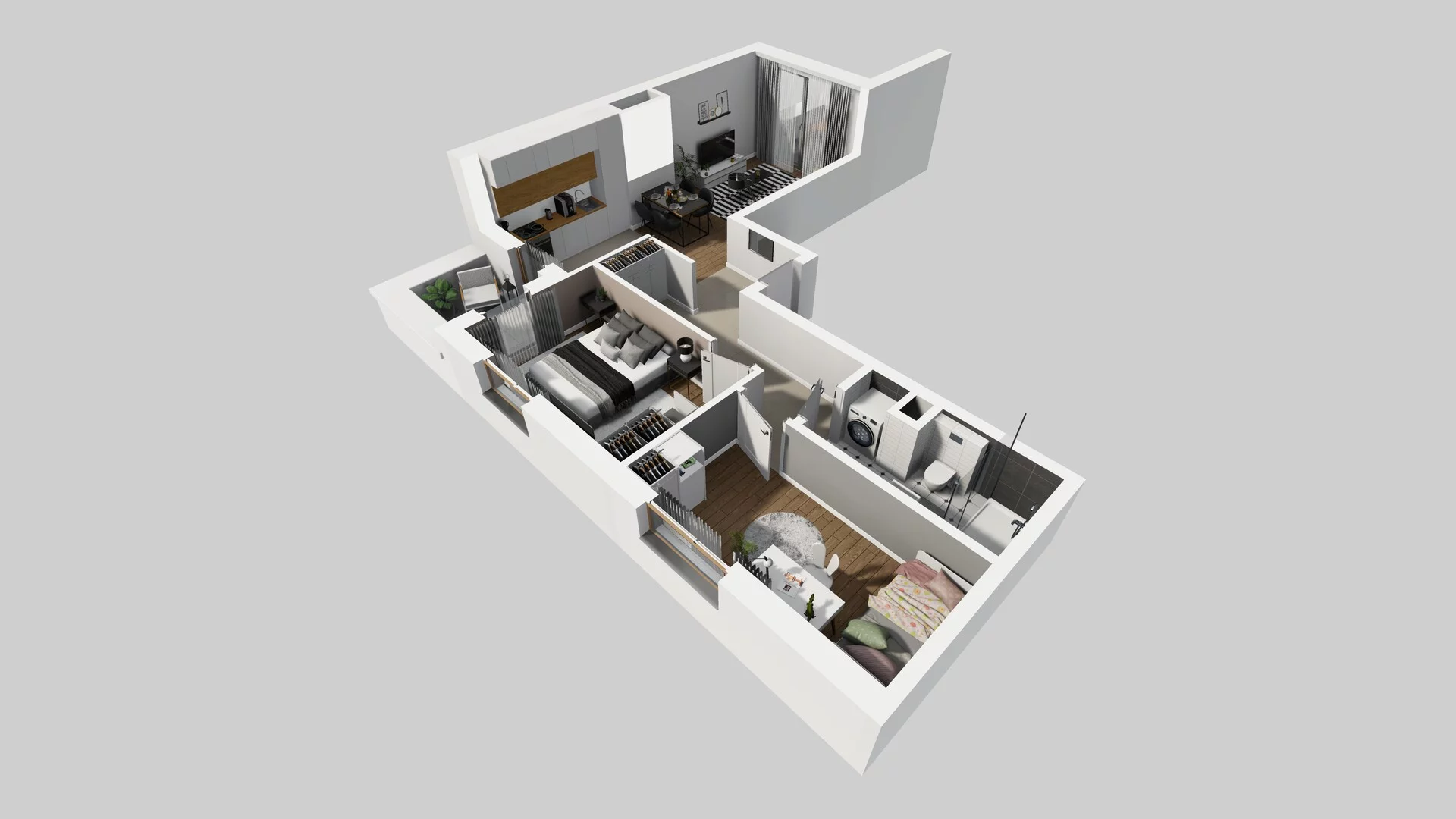 3 pokoje, mieszkanie 58,73 m², piętro 6, oferta nr A/74, Osiedle Bokserska 71, Warszawa, Ursynów, Wyczółki, ul. Bokserska 71