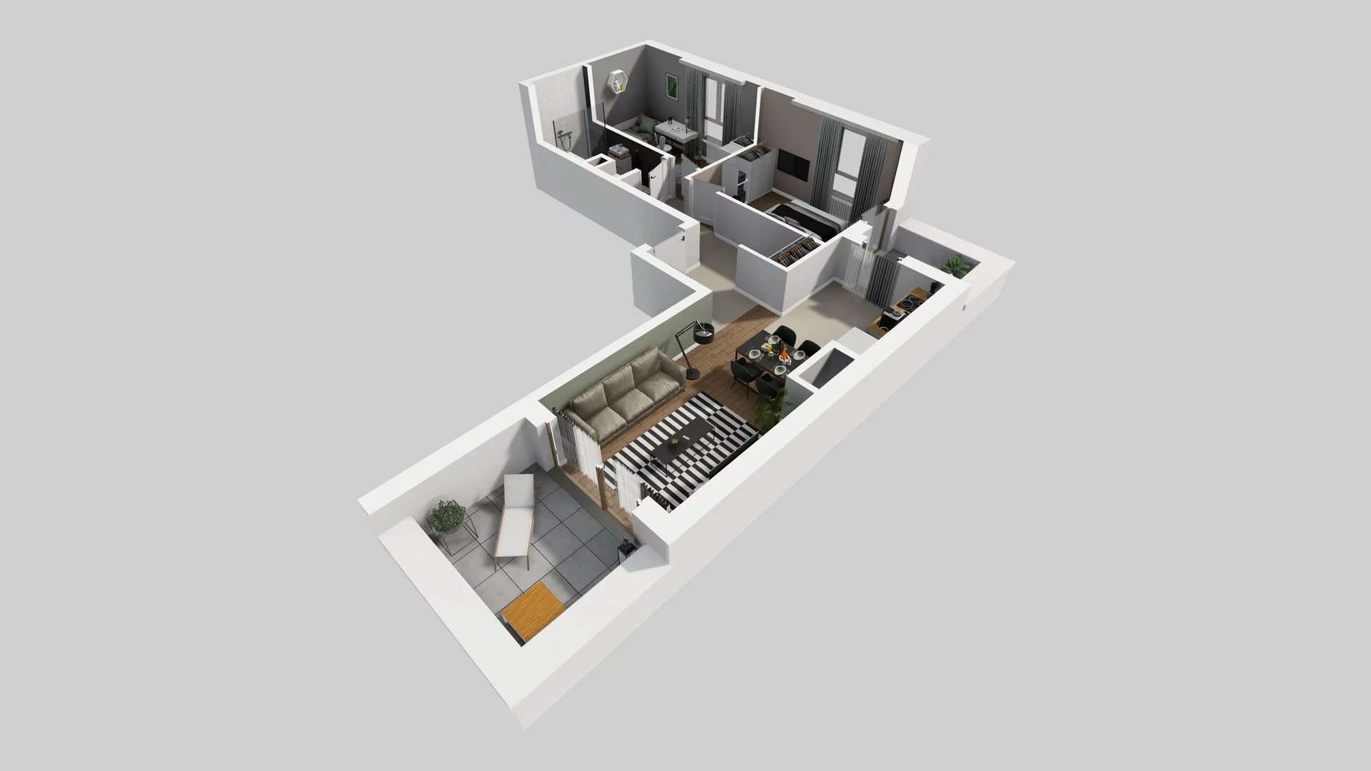 3 pokoje, mieszkanie 58,73 m², piętro 6, oferta nr A/74, Osiedle Bokserska 71, Warszawa, Ursynów, Wyczółki, ul. Bokserska 71