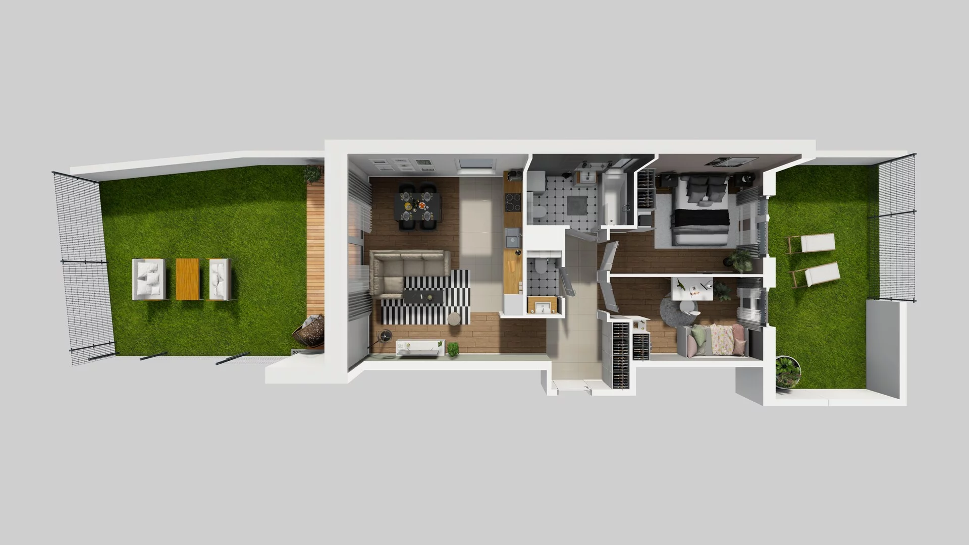 3 pokoje, mieszkanie 65,44 m², parter, oferta nr G/3, Wille Biskupin, Wrocław, Biskupin-Sępolno-Dąbie-Bartoszowice, Śródmieście, ul. Braci Gierymskich 156