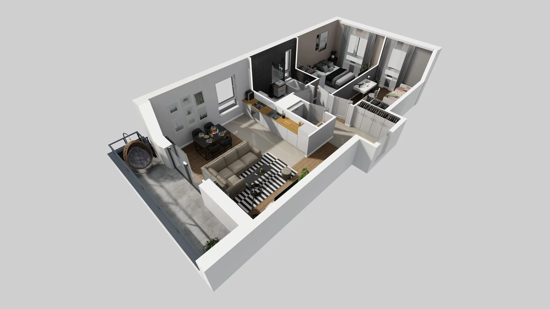 3 pokoje, mieszkanie 65,44 m², piętro 1, oferta nr G/6, Wille Biskupin, Wrocław, Biskupin-Sępolno-Dąbie-Bartoszowice, Śródmieście, ul. Braci Gierymskich 156