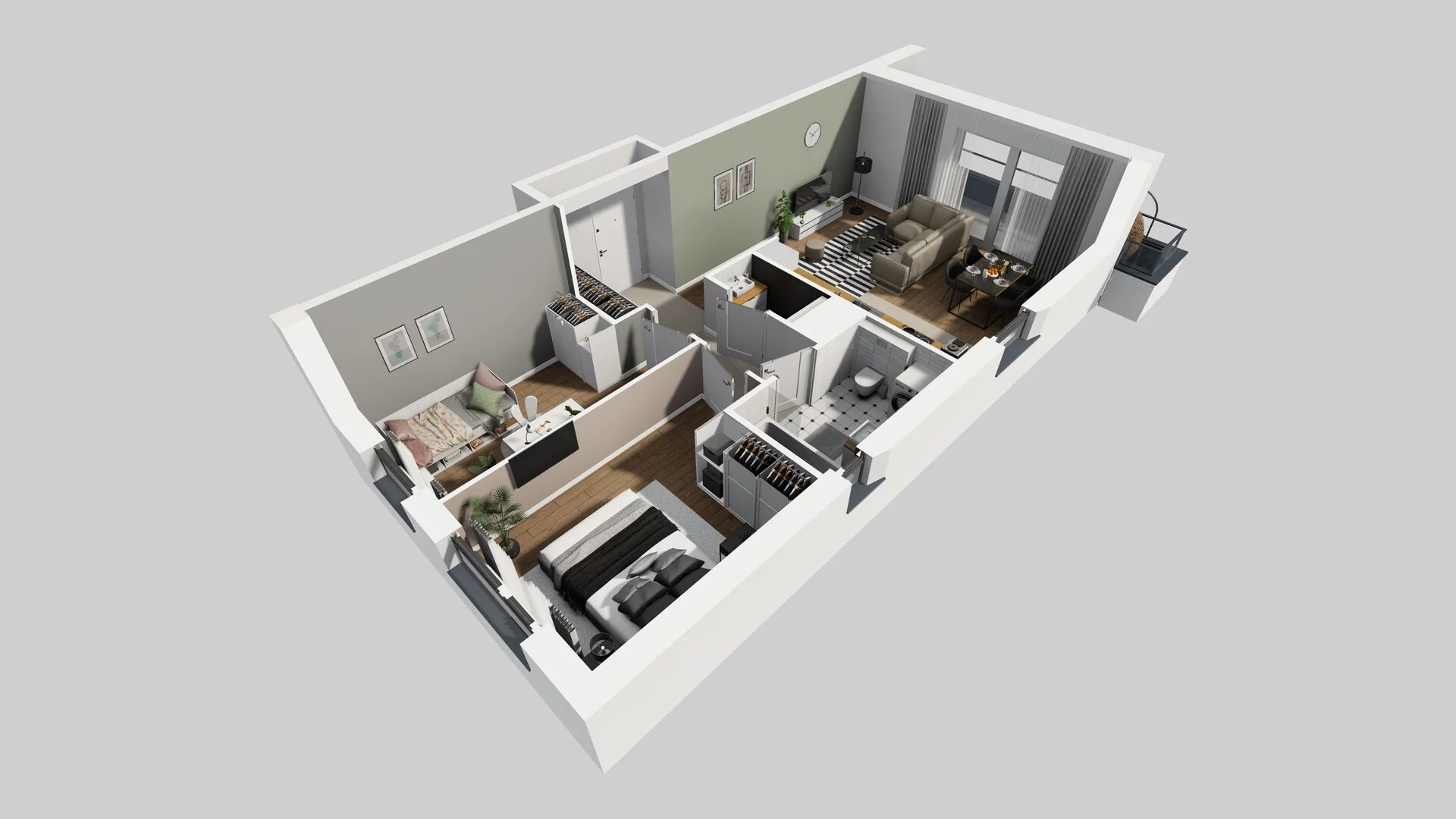 3 pokoje, mieszkanie 65,44 m², piętro 1, oferta nr G/6, Wille Biskupin, Wrocław, Biskupin-Sępolno-Dąbie-Bartoszowice, Śródmieście, ul. Braci Gierymskich 156