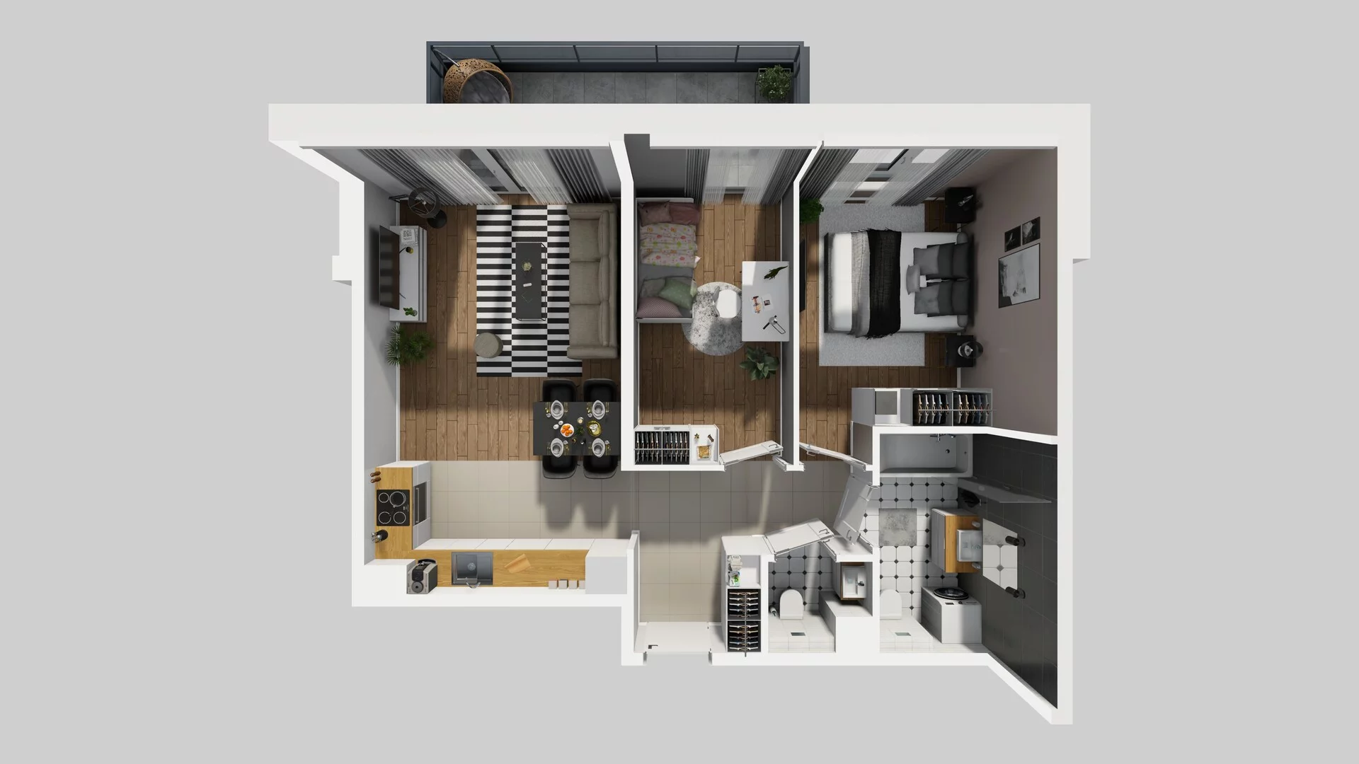 3 pokoje, mieszkanie 57,19 m², piętro 2, oferta nr G/8, Wille Biskupin, Wrocław, Biskupin-Sępolno-Dąbie-Bartoszowice, Śródmieście, ul. Braci Gierymskich 156