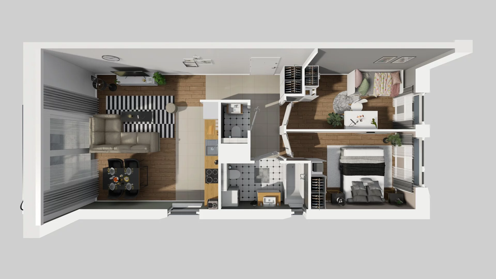 3 pokoje, mieszkanie 62,27 m², piętro 2, oferta nr I/7, Wille Biskupin, Wrocław, Biskupin-Sępolno-Dąbie-Bartoszowice, Śródmieście, ul. Braci Gierymskich 156