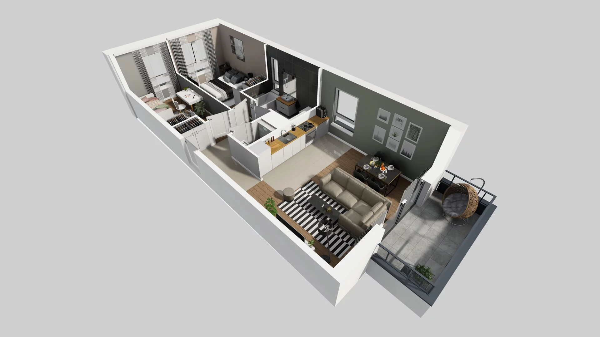 3 pokoje, mieszkanie 62,27 m², piętro 2, oferta nr I/7, Wille Biskupin, Wrocław, Biskupin-Sępolno-Dąbie-Bartoszowice, Śródmieście, ul. Braci Gierymskich 156
