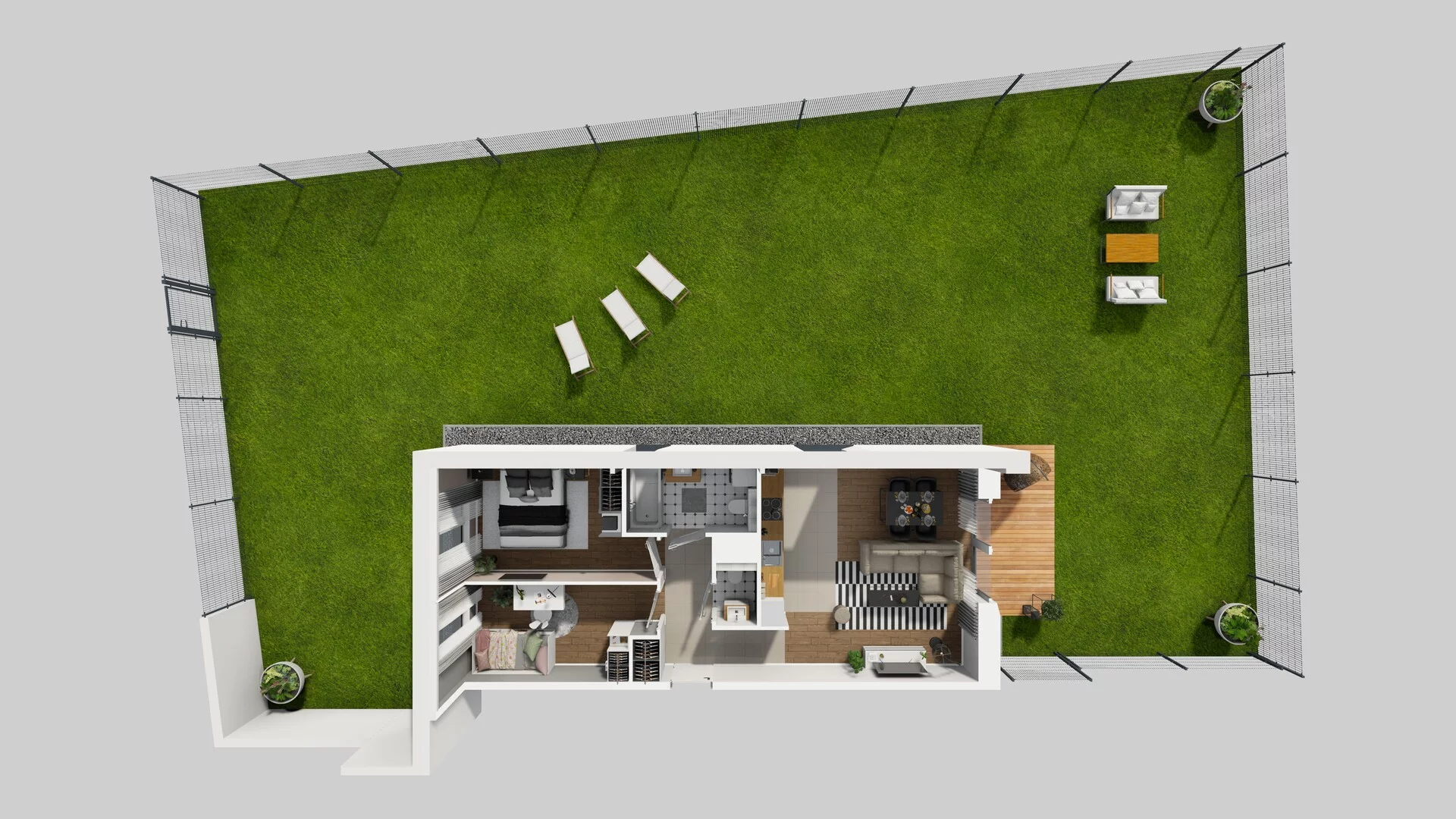 3 pokoje, mieszkanie 60,89 m², parter, oferta nr J/1, Wille Biskupin, Wrocław, Biskupin-Sępolno-Dąbie-Bartoszowice, Śródmieście, ul. Braci Gierymskich 156