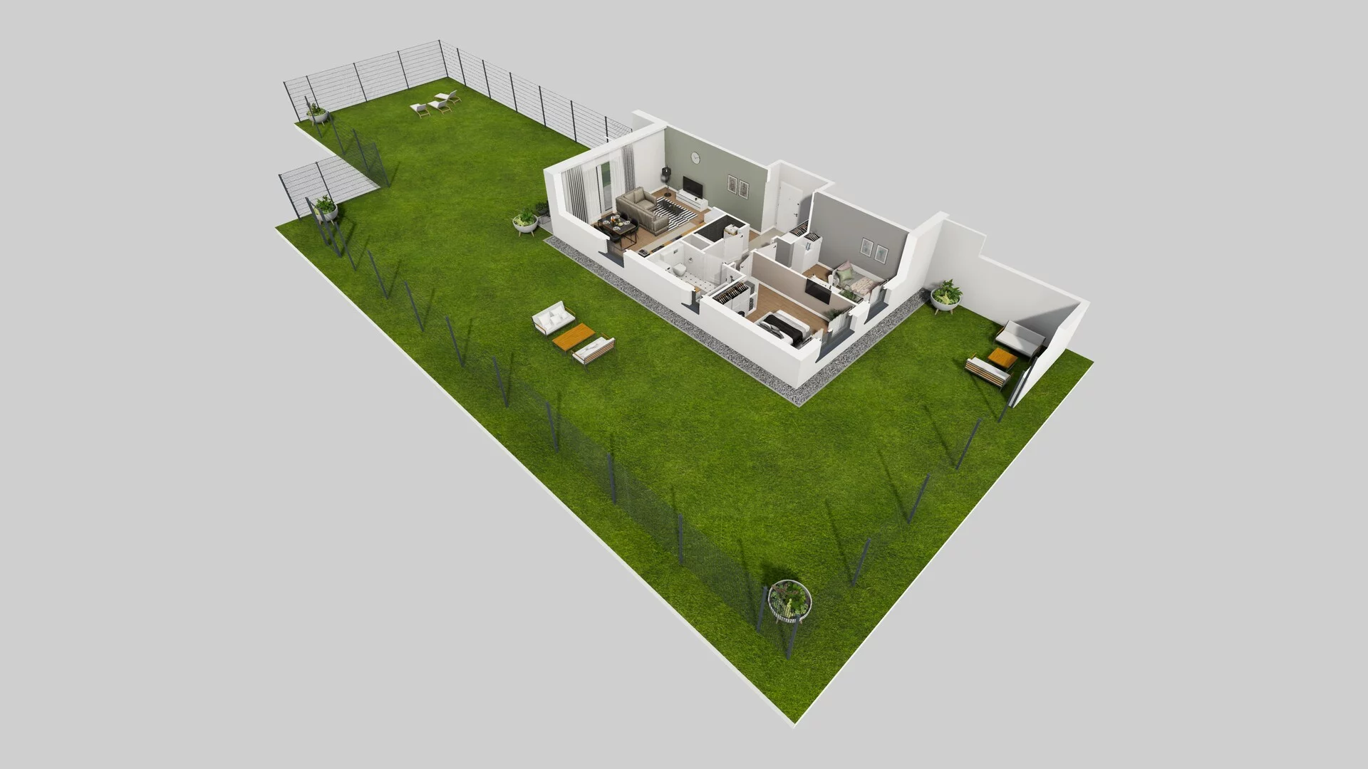3 pokoje, mieszkanie 65,44 m², parter, oferta nr F/1, Wille Biskupin, Wrocław, Biskupin-Sępolno-Dąbie-Bartoszowice, Śródmieście, ul. Braci Gierymskich 156